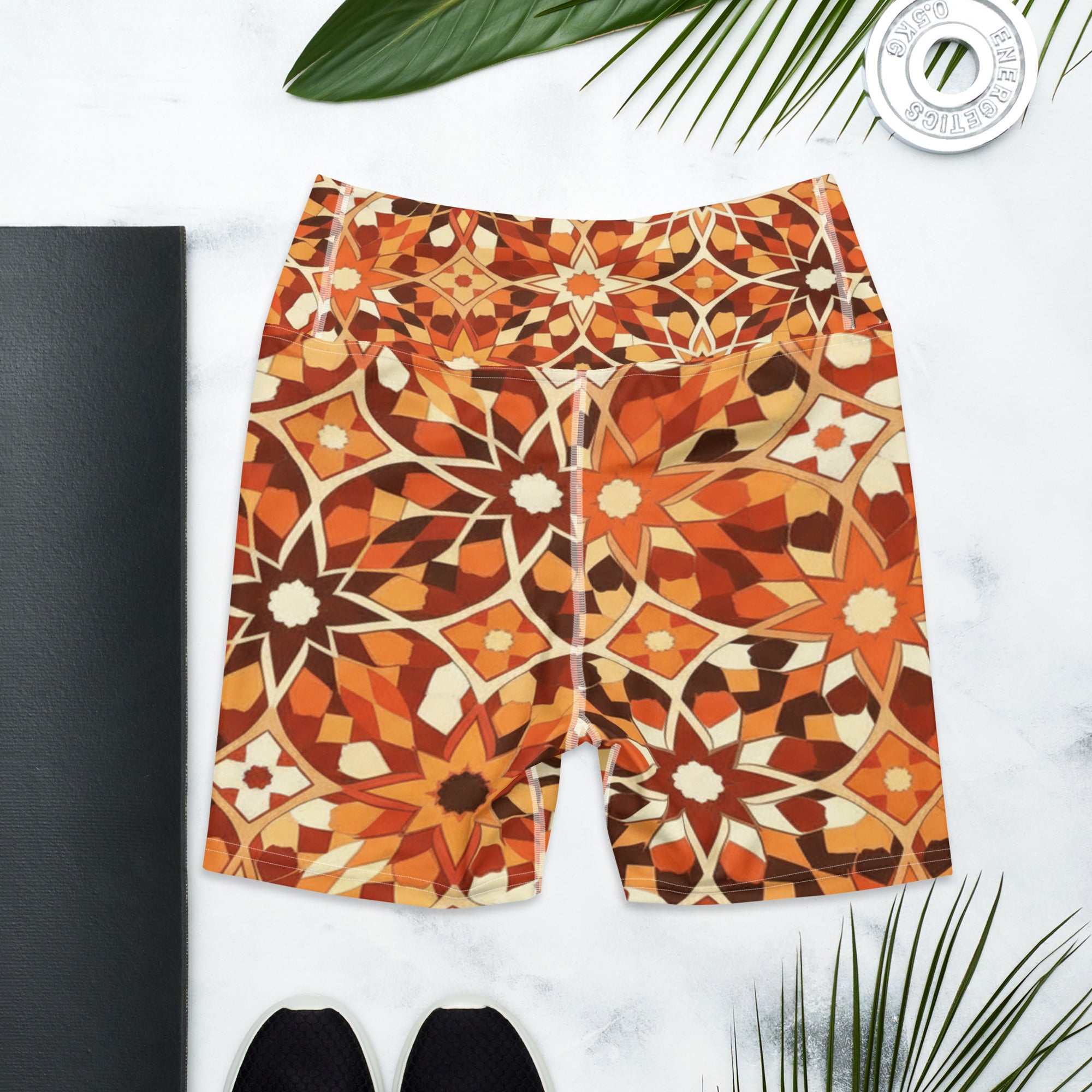 Zellige Desert Sand Yoga Shorts | GearBunch