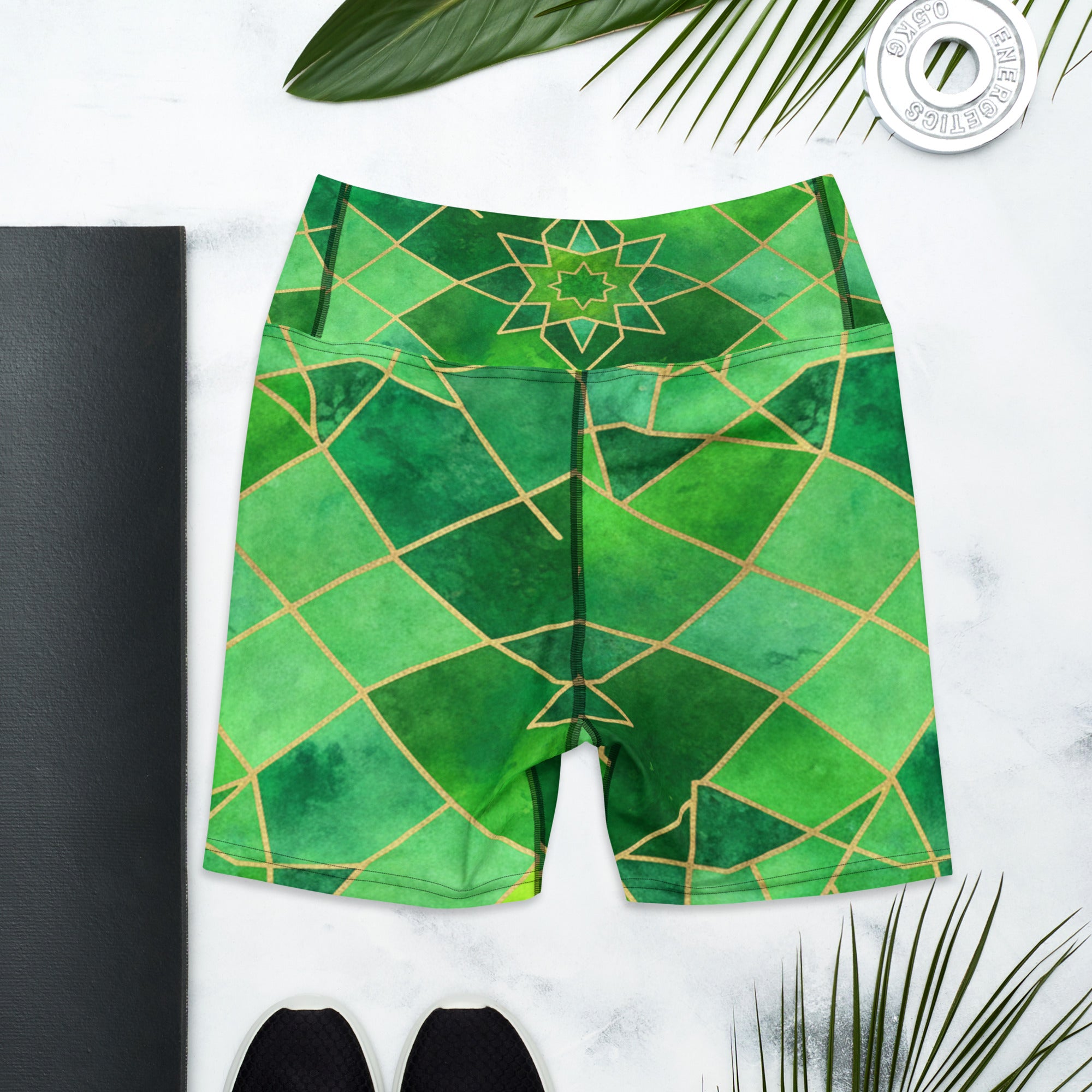 Emerald Jewel Yoga Shorts | GearBunch