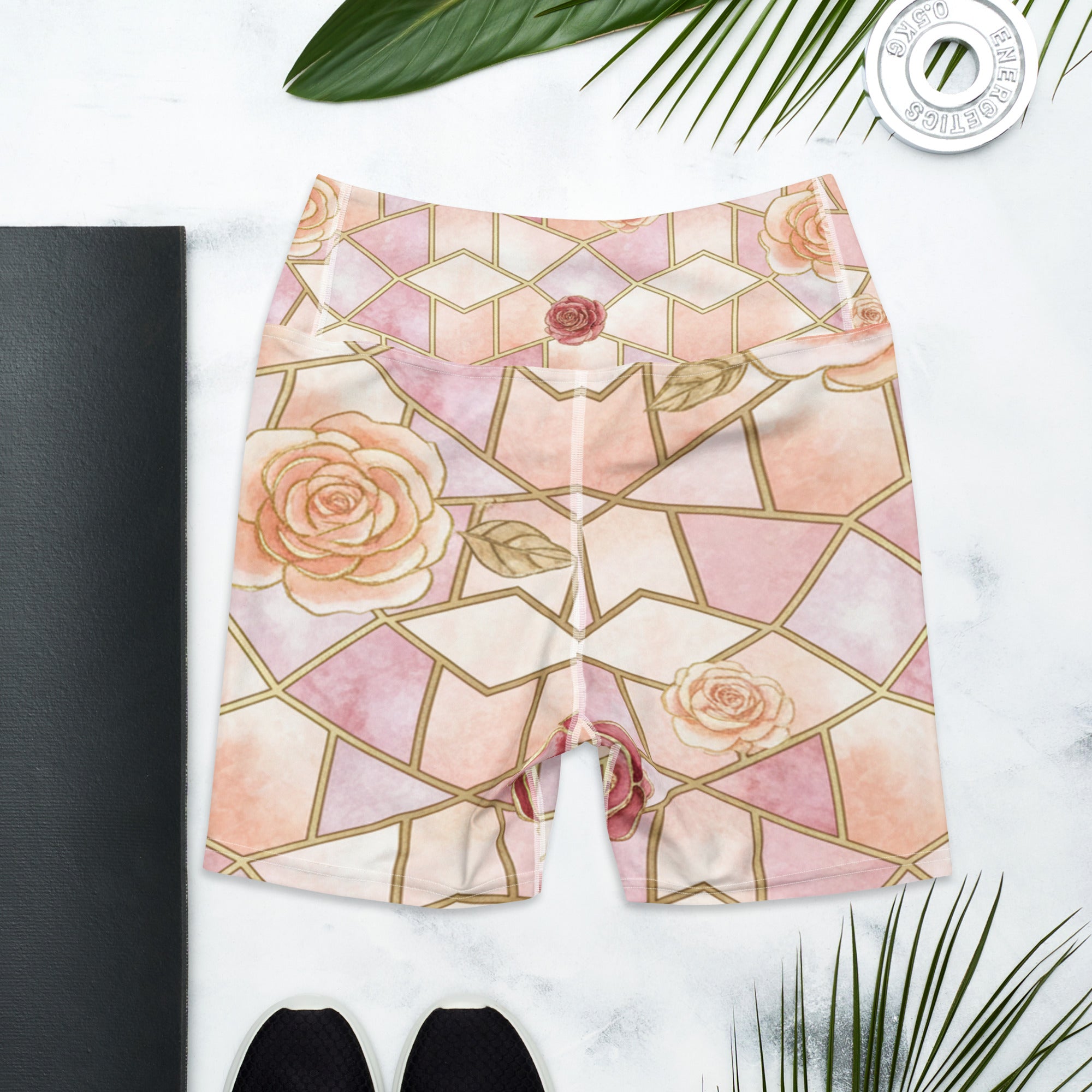 Rose Quartz Yoga Shorts | GearBunch