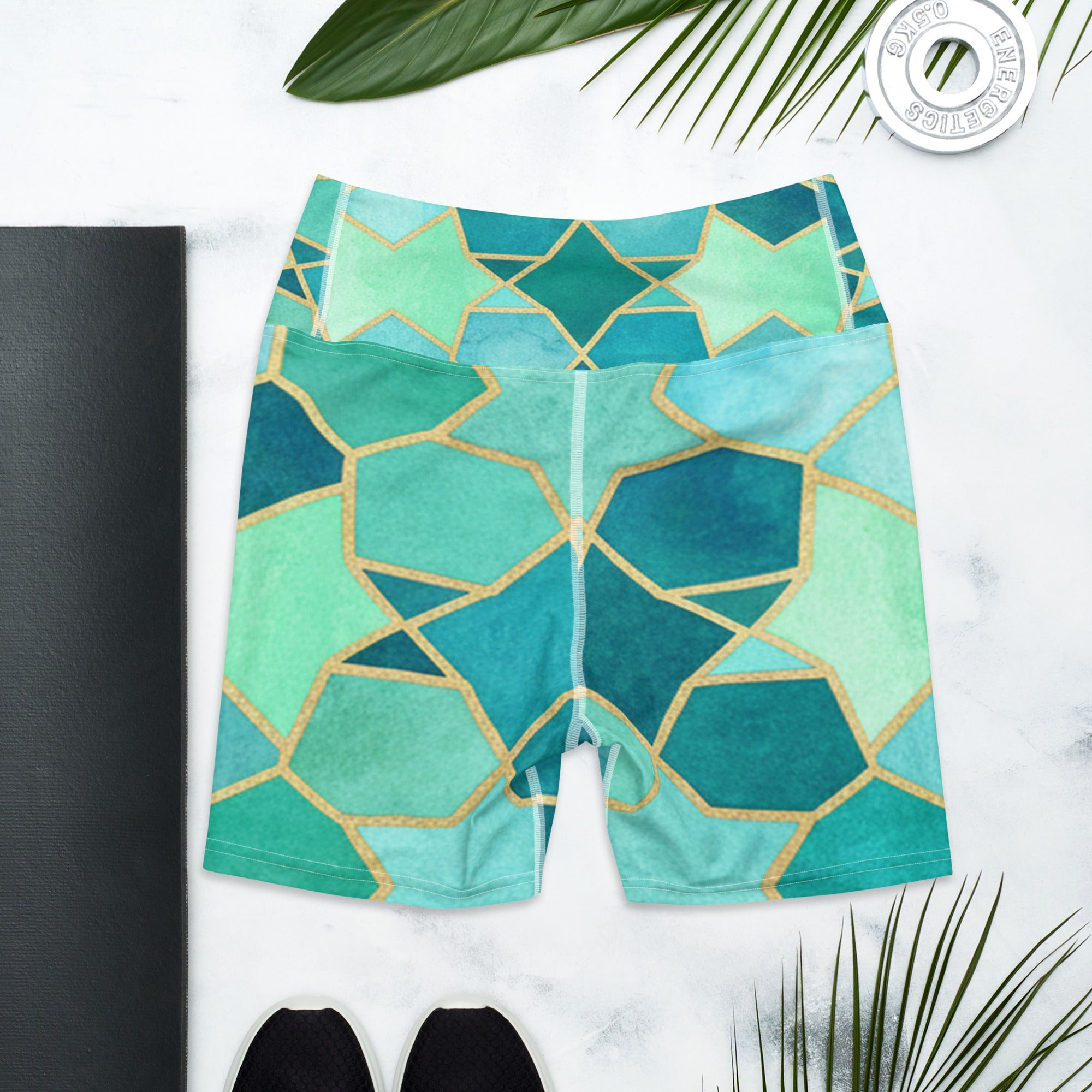 Arabic Lagoon Yoga Shorts | GearBunch