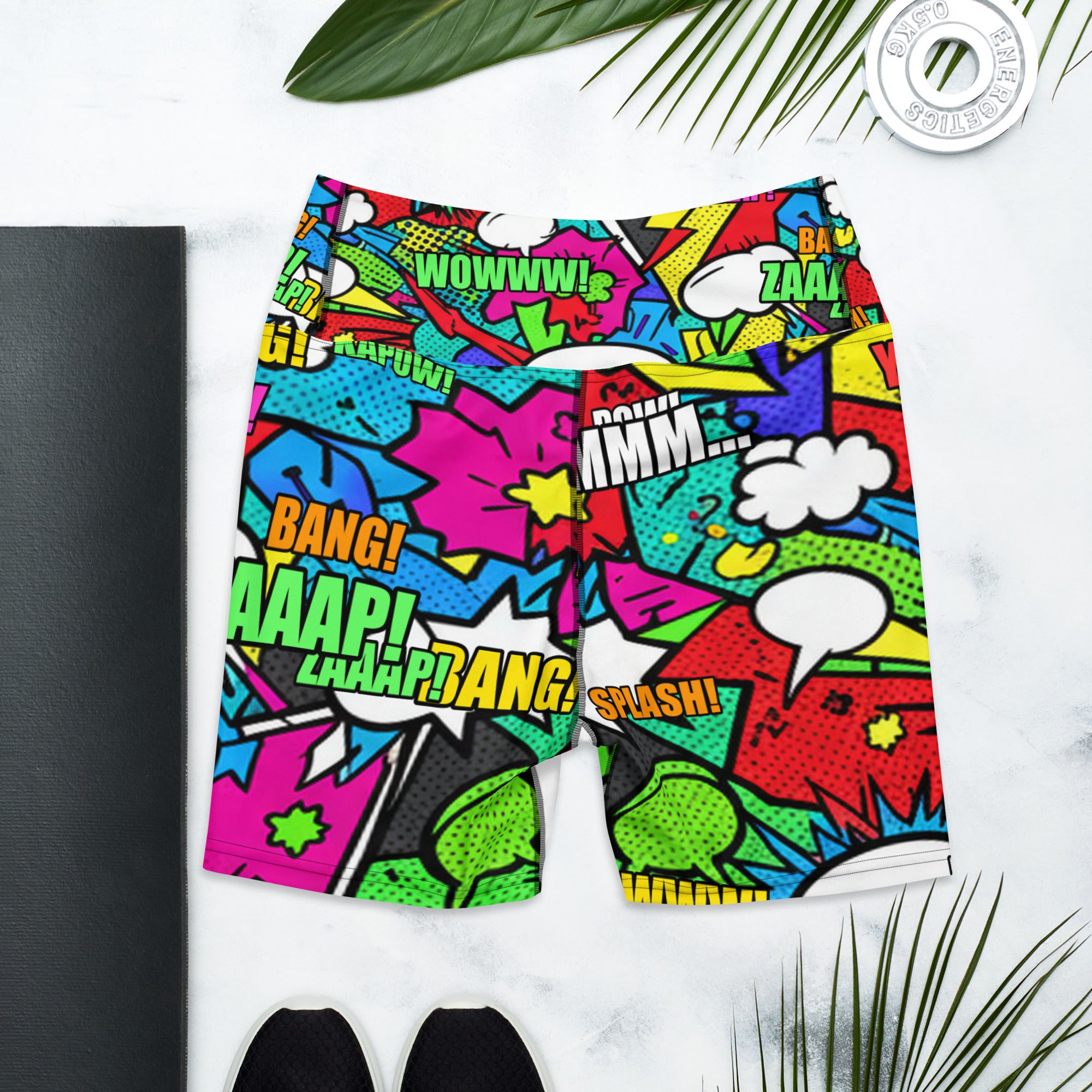 Comic Strip Zombie Apocalypse Yoga Shorts | GearBunch