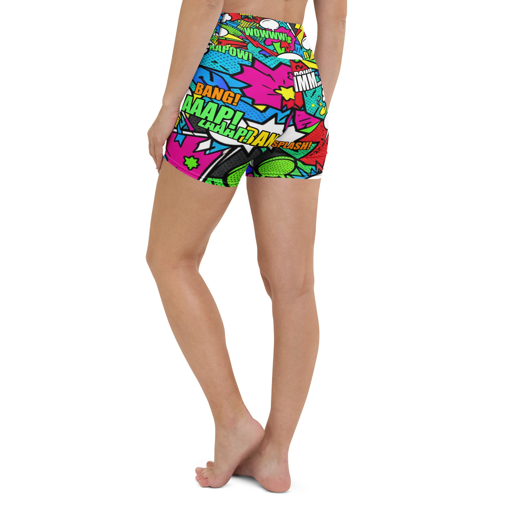 Comic Strip Zombie Apocalypse Yoga Shorts | GearBunch