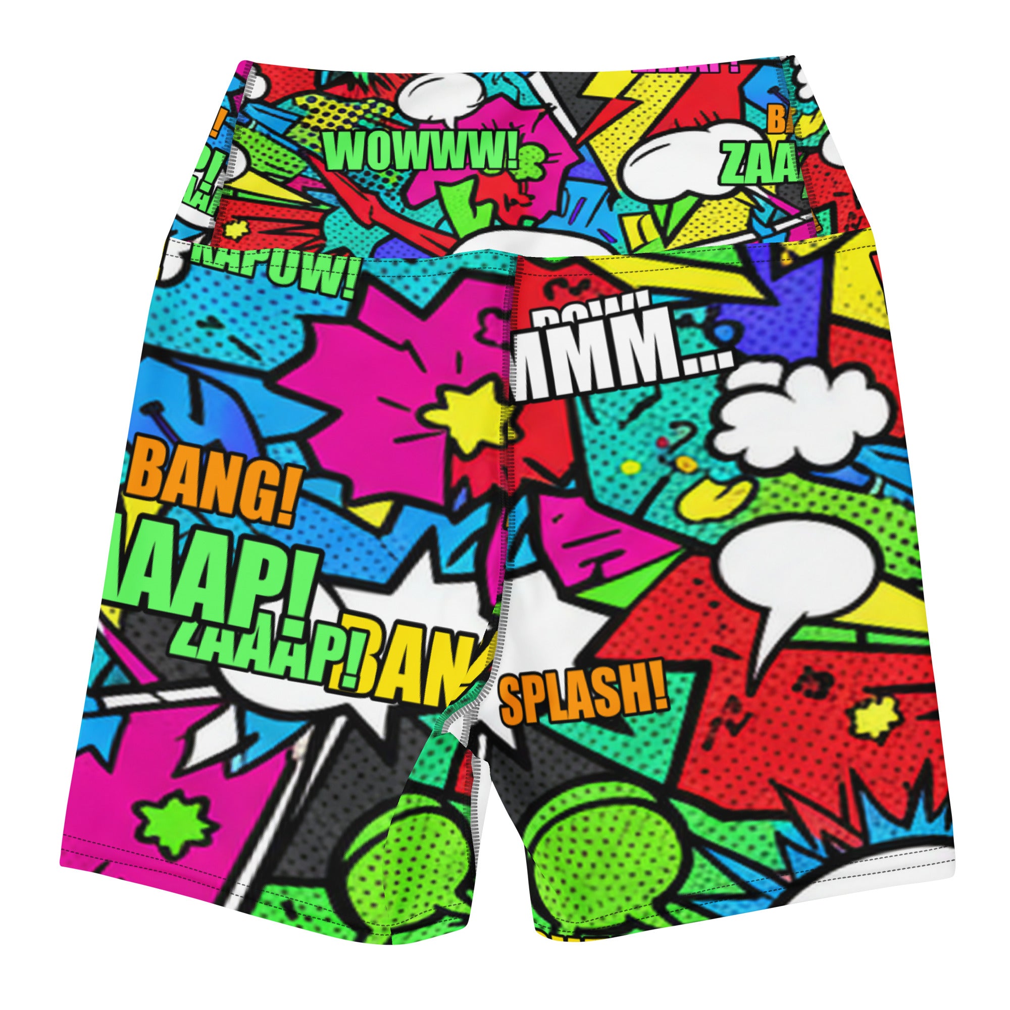 Comic Strip Zombie Apocalypse Yoga Shorts | GearBunch