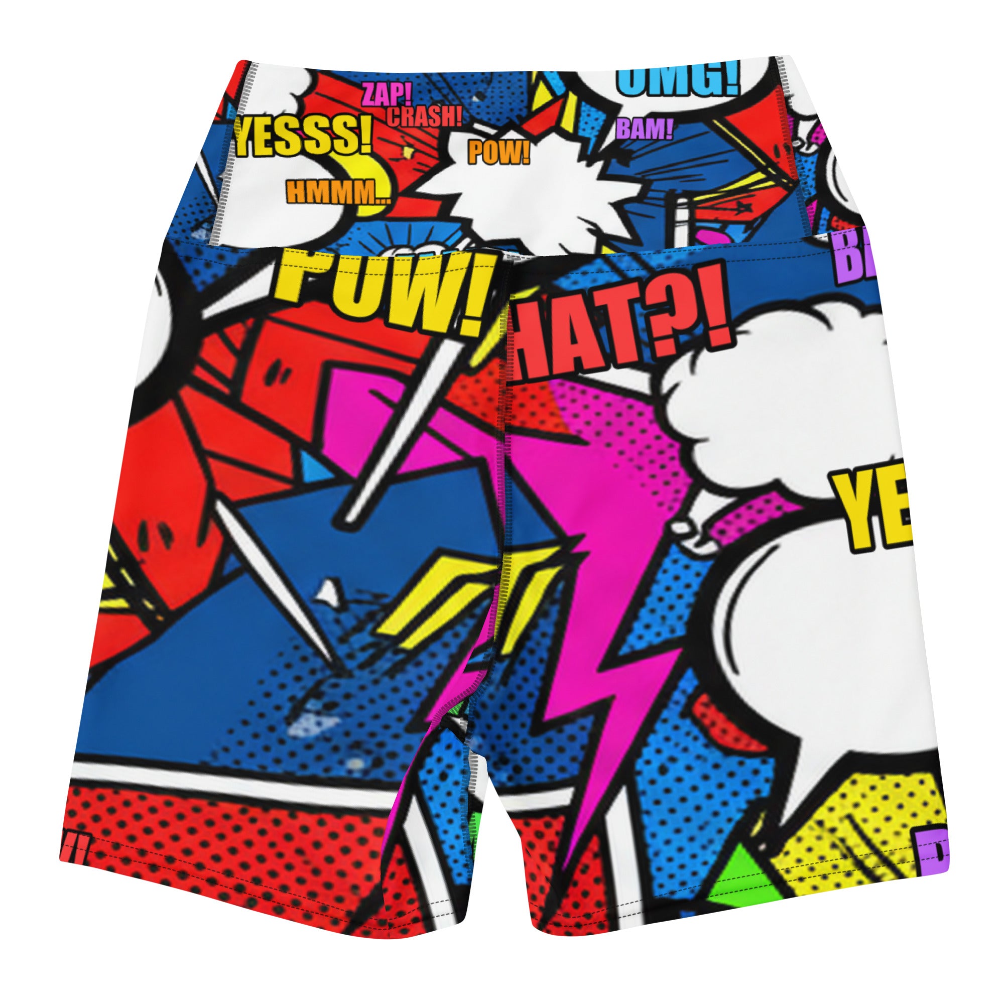Comic Strip Ninja Night Yoga Shorts | GearBunch