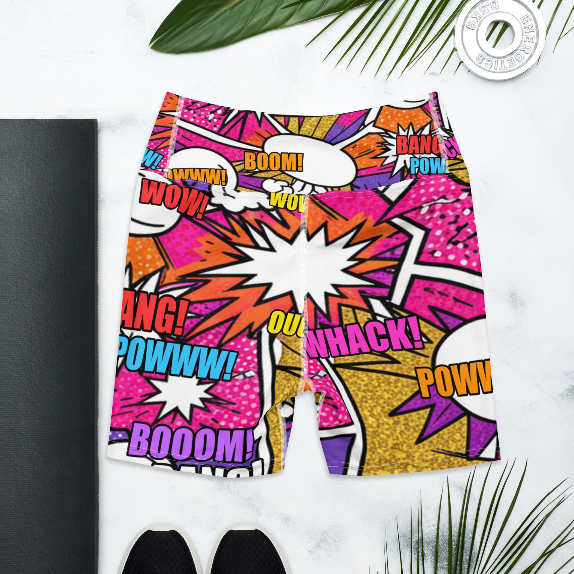 Comic Strip Disco Funk Yoga Shorts | GearBunch