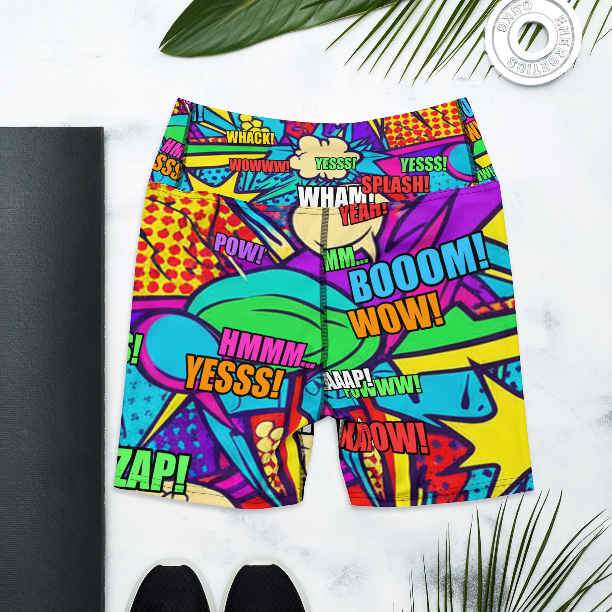 Comic Strip Pirate Adventure Yoga Shorts | GearBunch