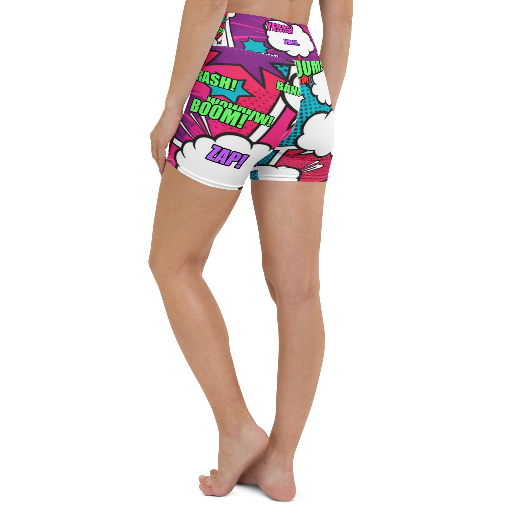 Comic Strip Roller Derby Yoga Shorts | GearBunch