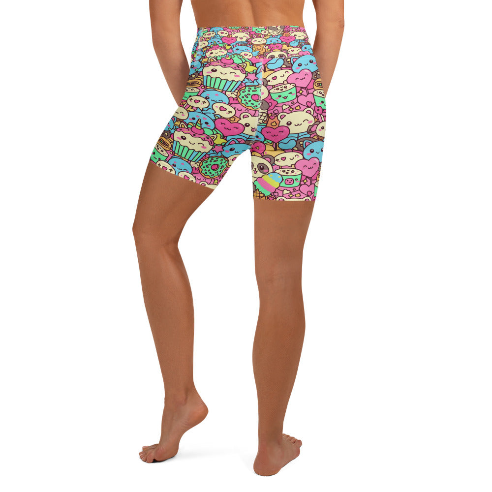 Kawaii Sweet Treats Yoga Shorts | GearBunch
