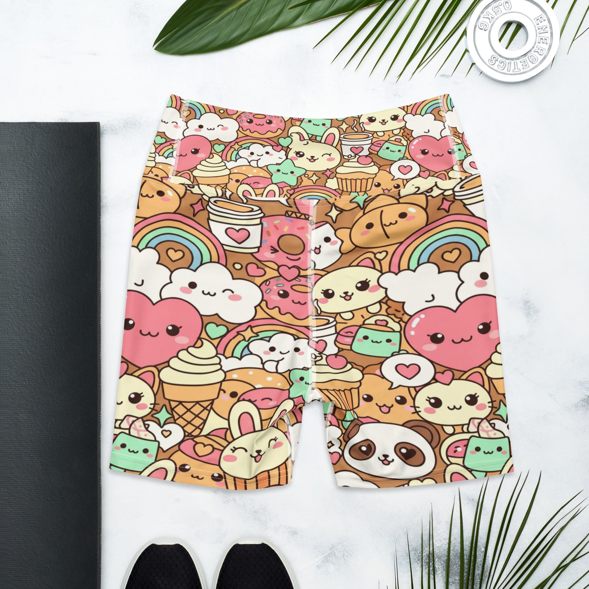 Kawaii Coffee Break Yoga Shorts | GearBunch