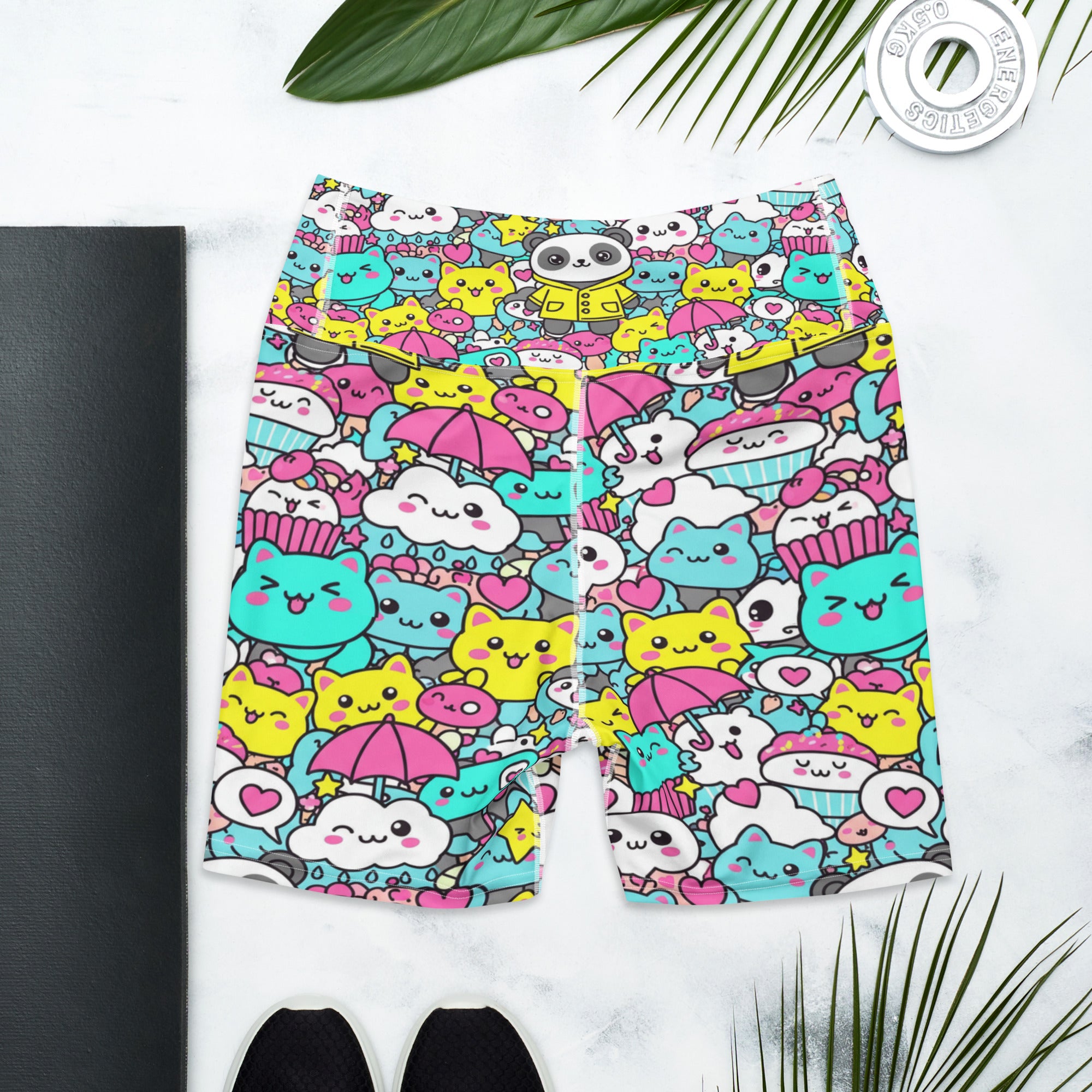 Kawaii Rainy Day Yoga Shorts | GearBunch