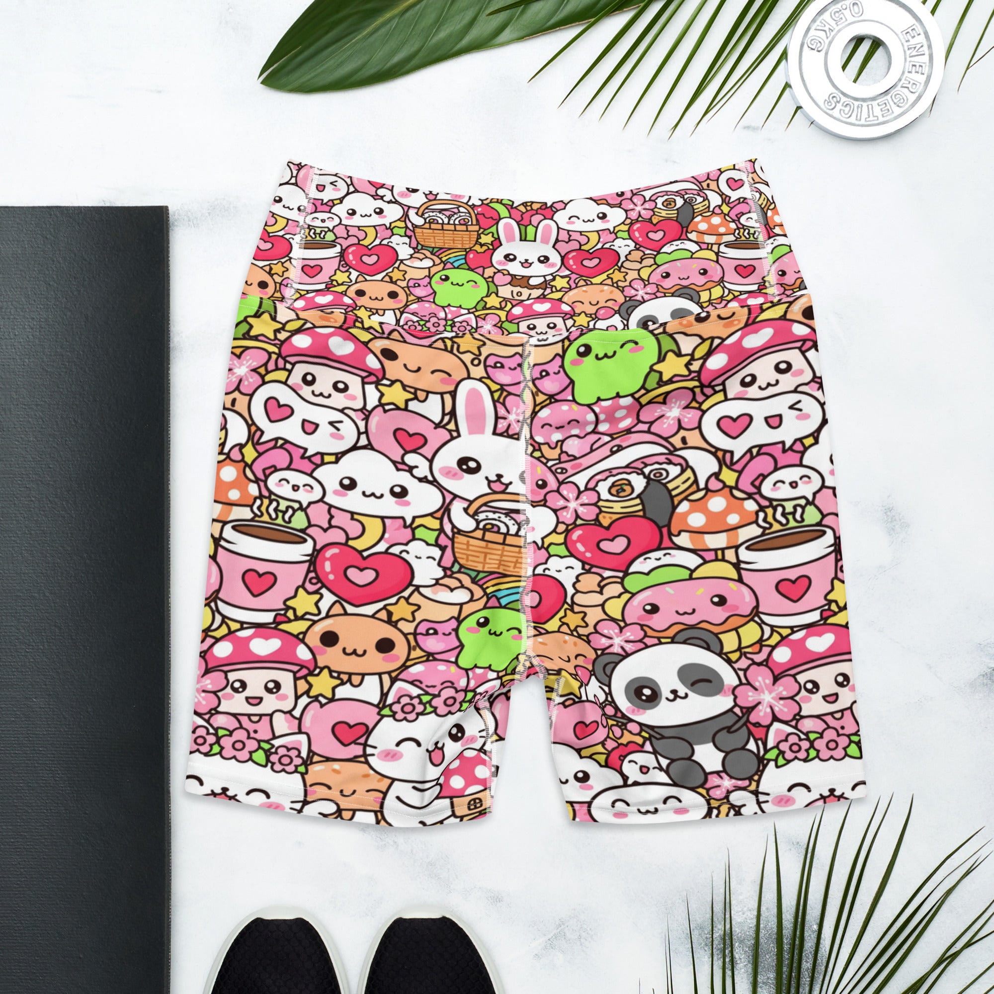 Kawaii Sakura Picnic Yoga Shorts | GearBunch