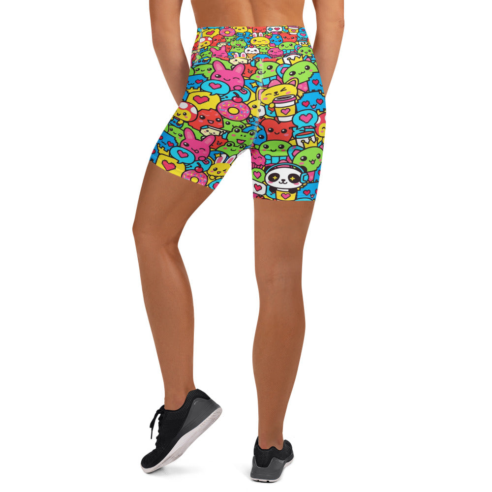 Kawaii Arcade Game Yoga Shorts | GearBunch