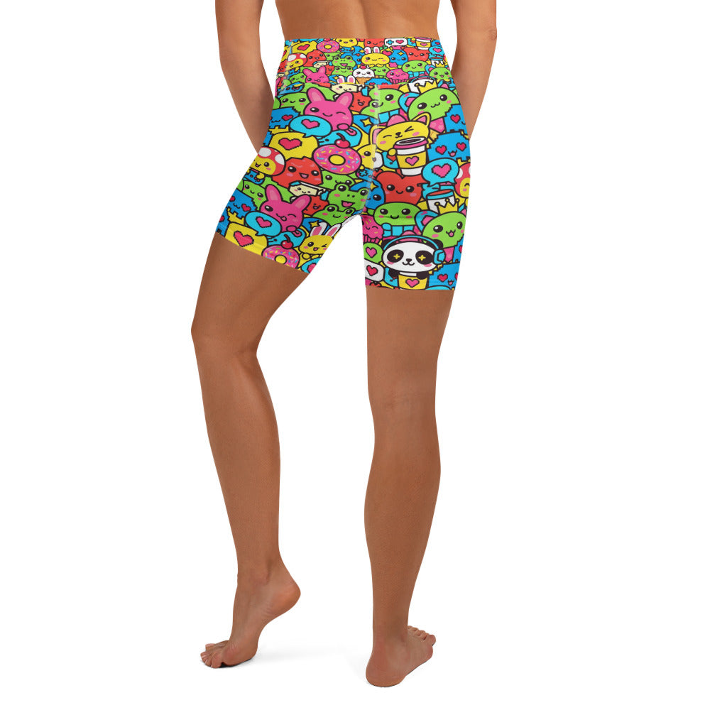 Kawaii Arcade Game Yoga Shorts | GearBunch