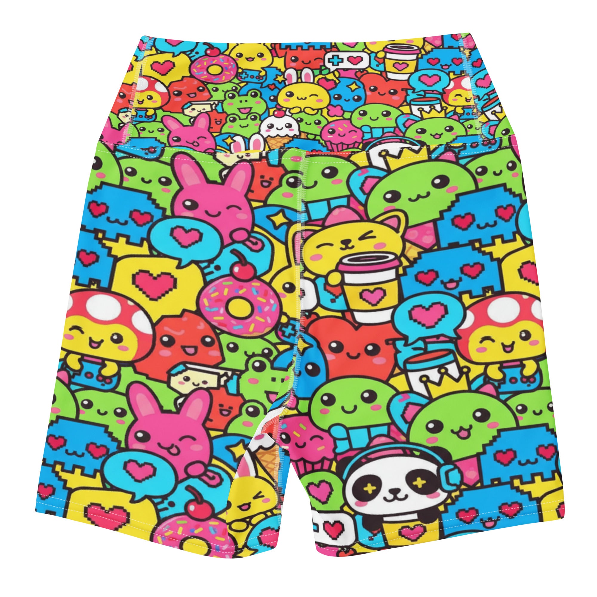 Kawaii Arcade Game Yoga Shorts | GearBunch