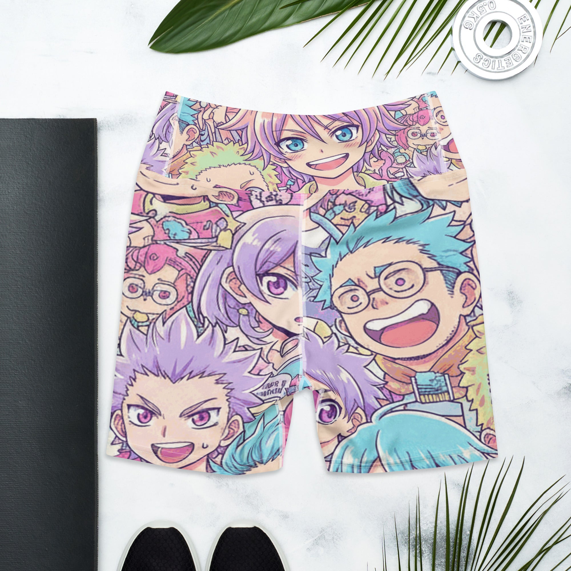 Anime Collage Pastel Dream Yoga Shorts | GearBunch