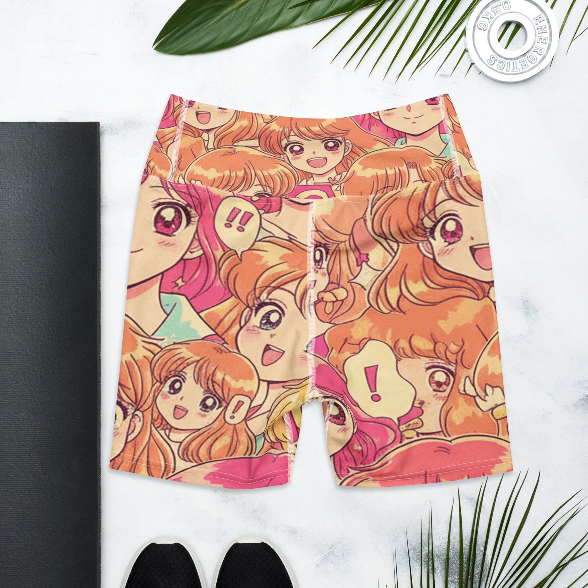 Anime Collage Retro Shojo Yoga Shorts | GearBunch