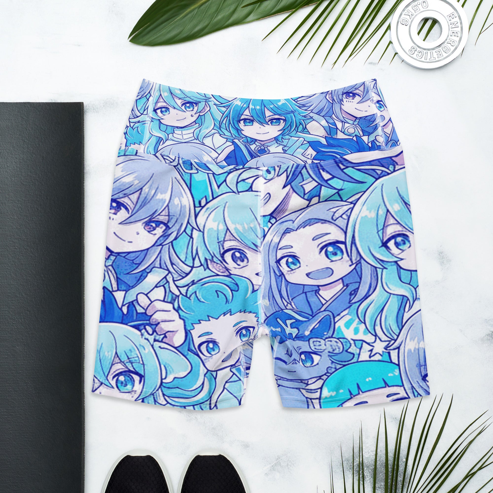 Anime Collage Ice Kingdom Yoga Shorts | GearBunch