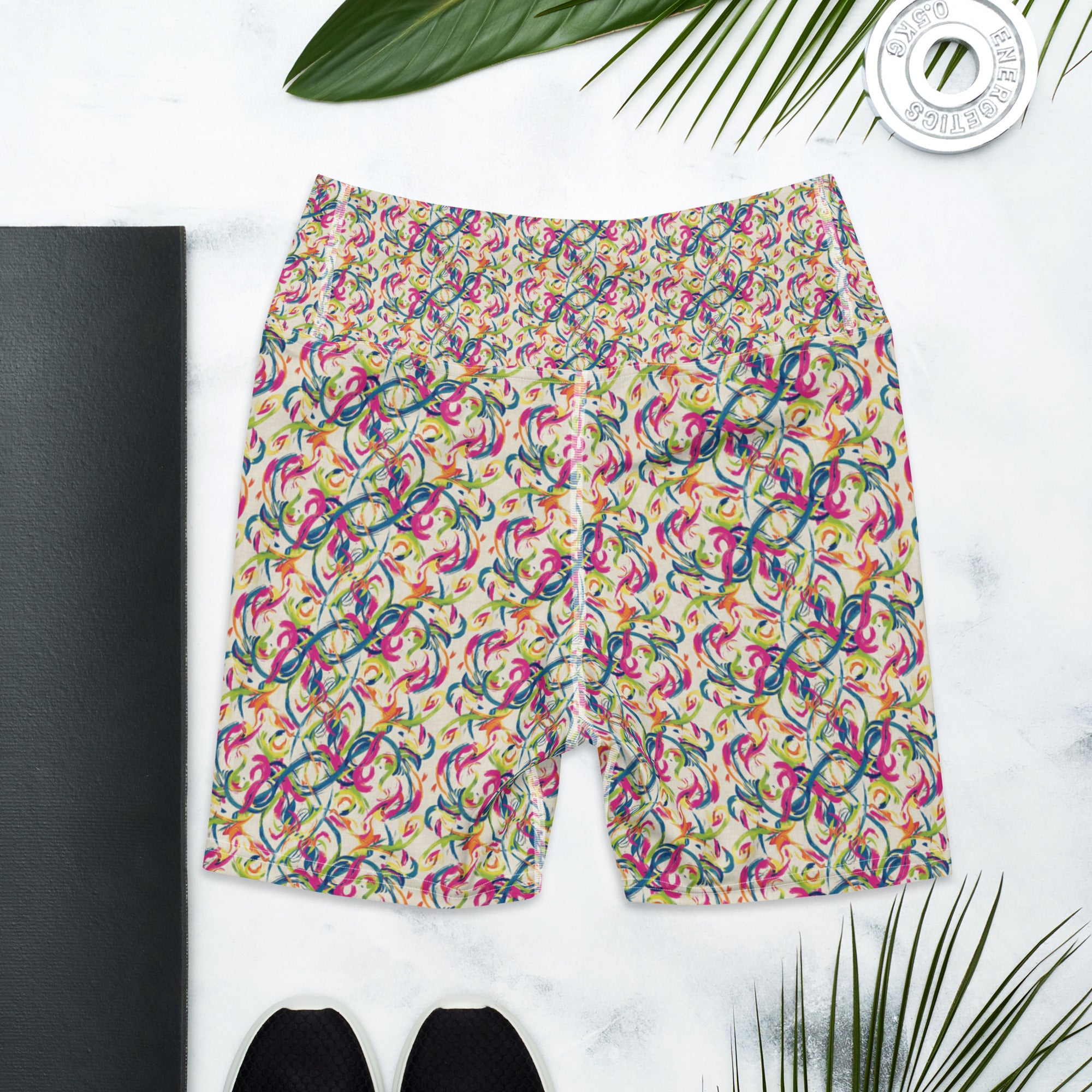 Ciao Bella Script Yoga Shorts | GearBunch