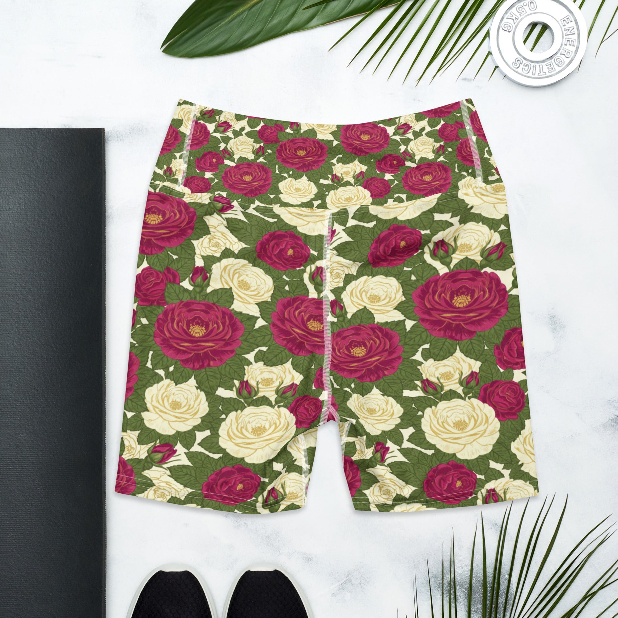 Taurus Rose Botanical Yoga Shorts | GearBunch