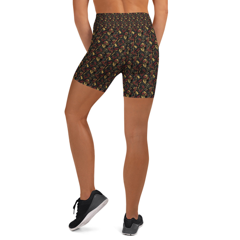 Armor of God Abstract Yoga Shorts | GearBunch