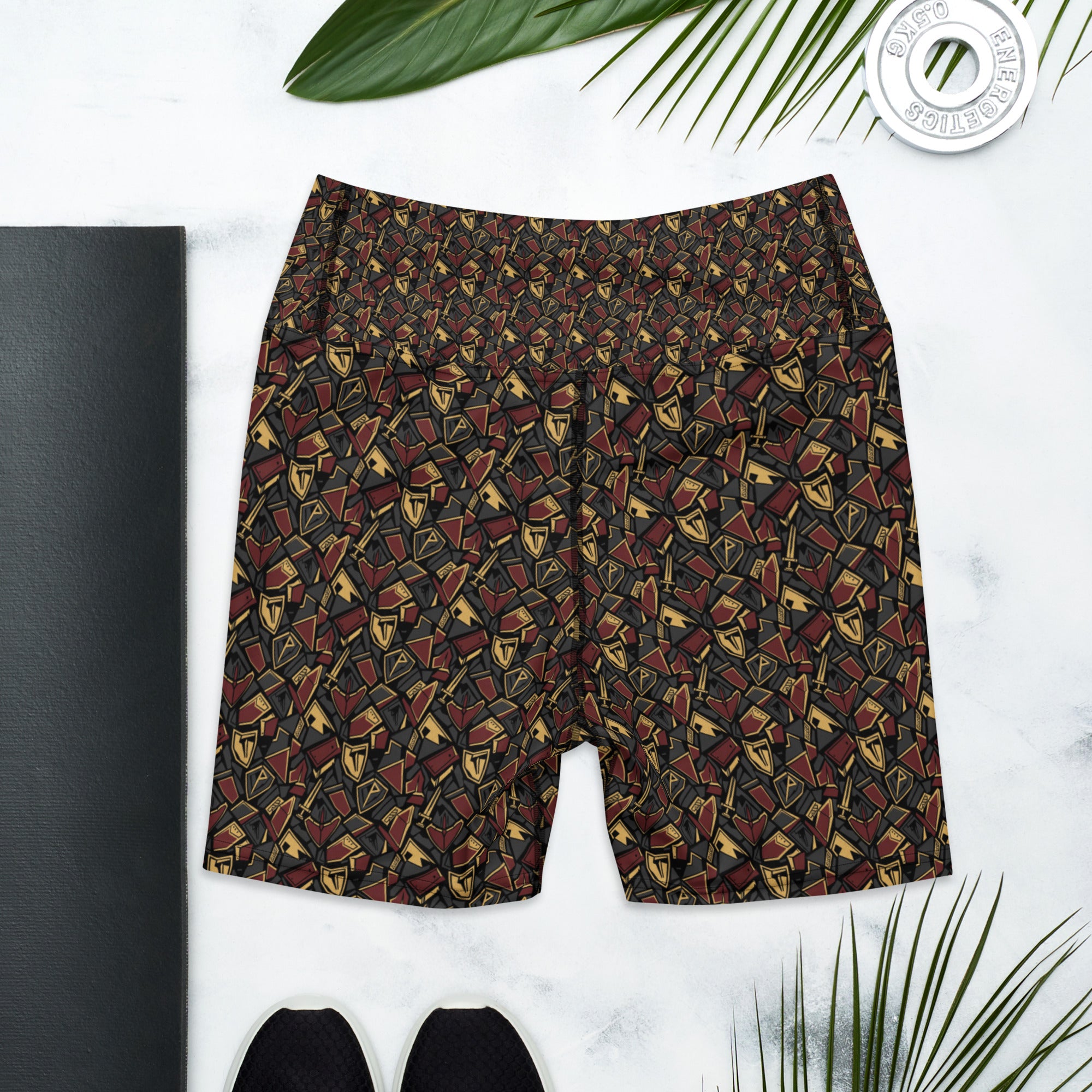 Armor of God Abstract Yoga Shorts | GearBunch