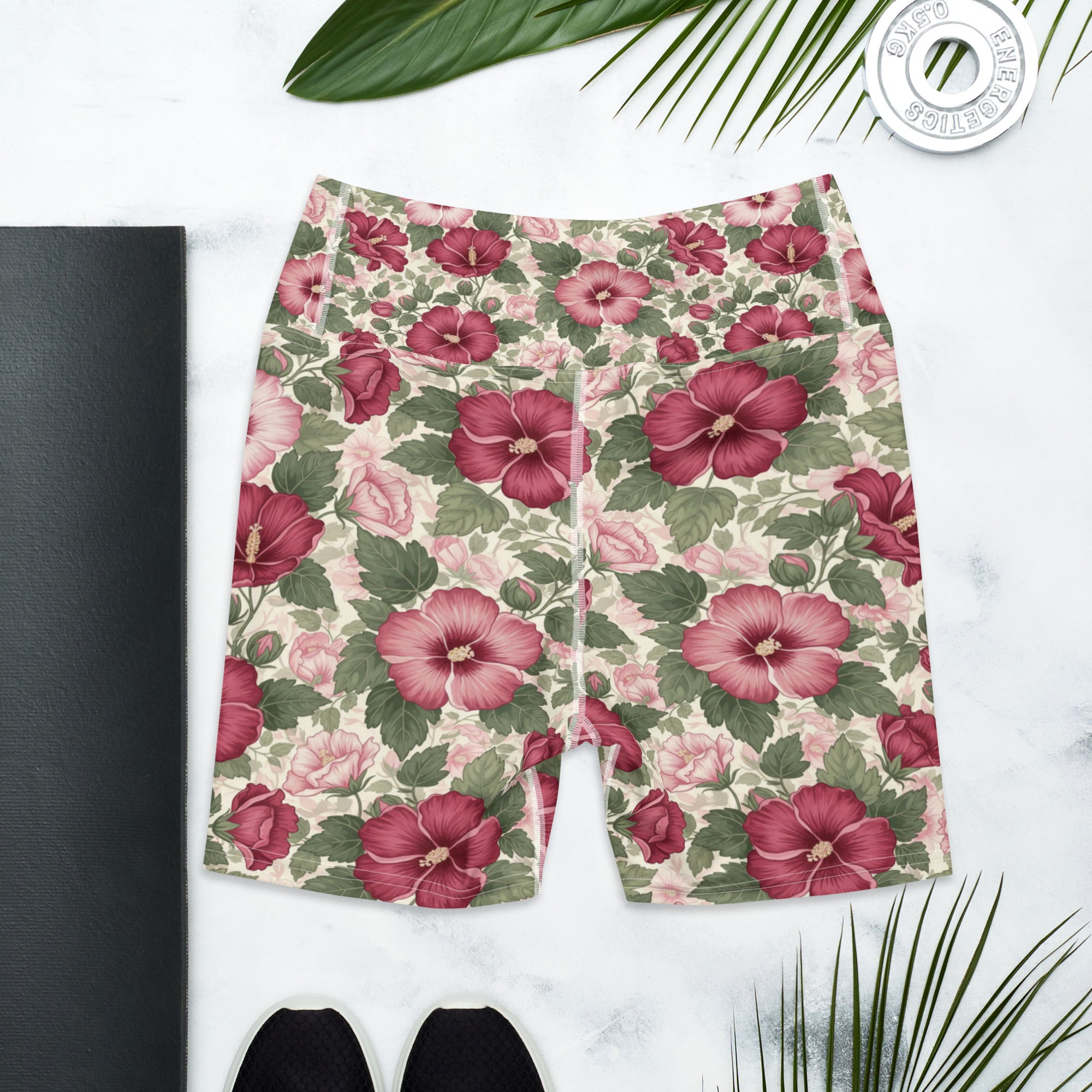 Rose of Sharon Yoga Shorts | GearBunch