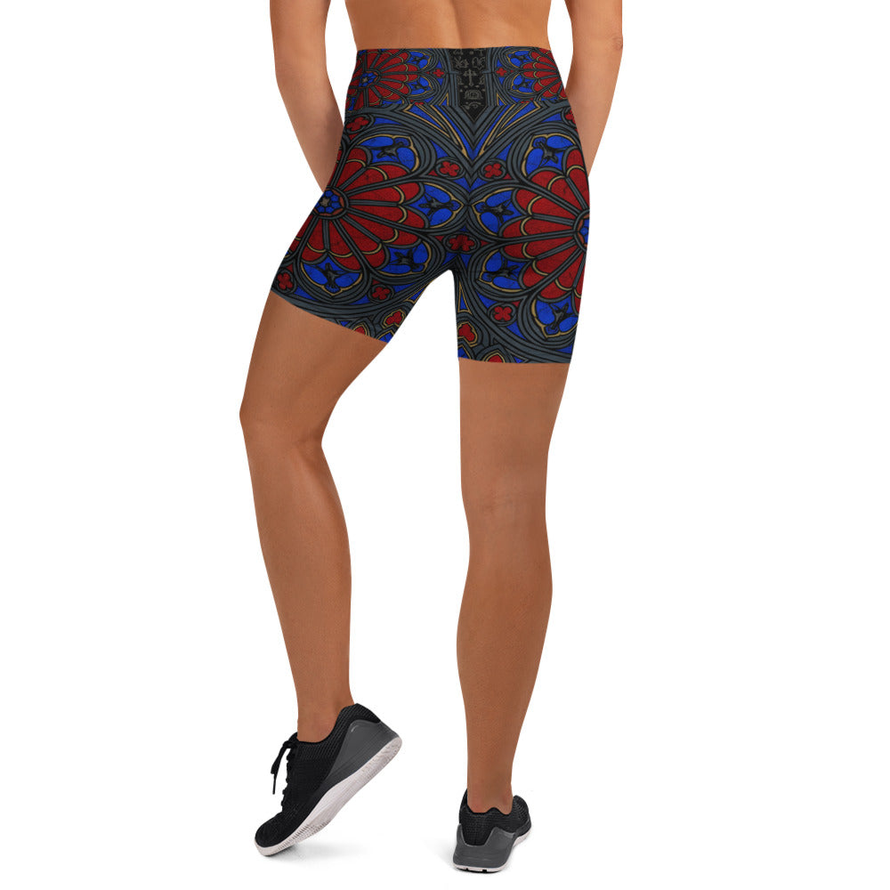 Gothic Cathedral Yoga Shorts | GearBunch