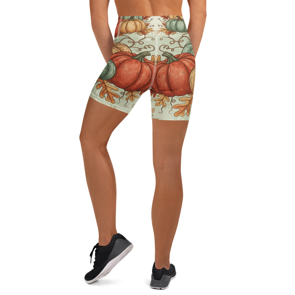 Heirloom Pumpkin Patch Yoga Shorts | GearBunch