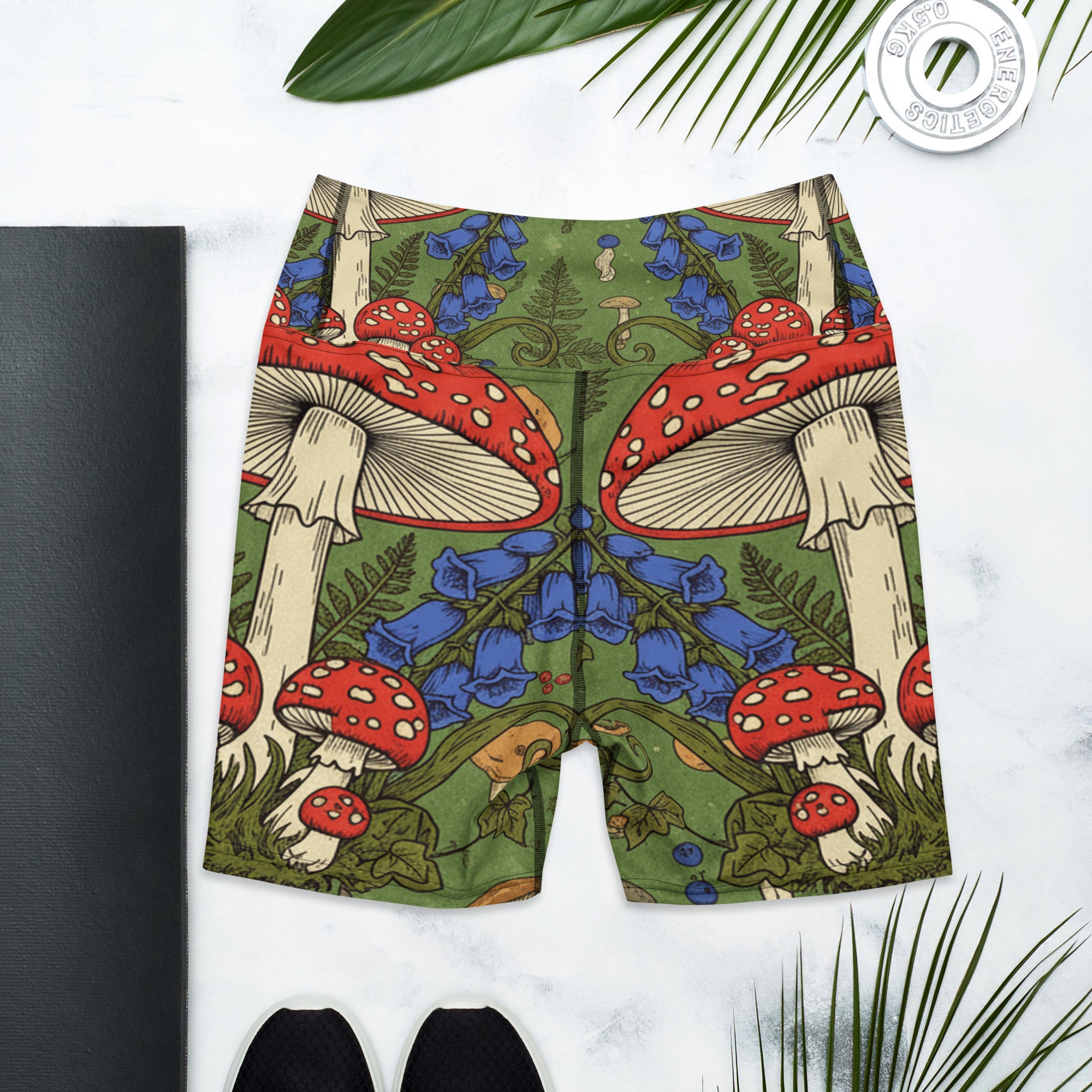 Mushroom Foraging Witch Yoga Shorts | GearBunch