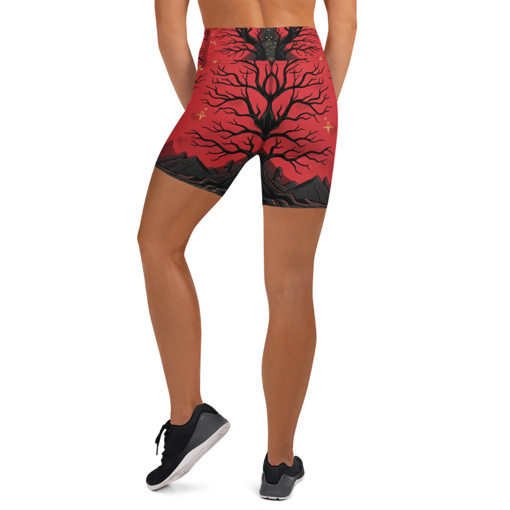 Samhain Blood Moon Yoga Shorts | GearBunch