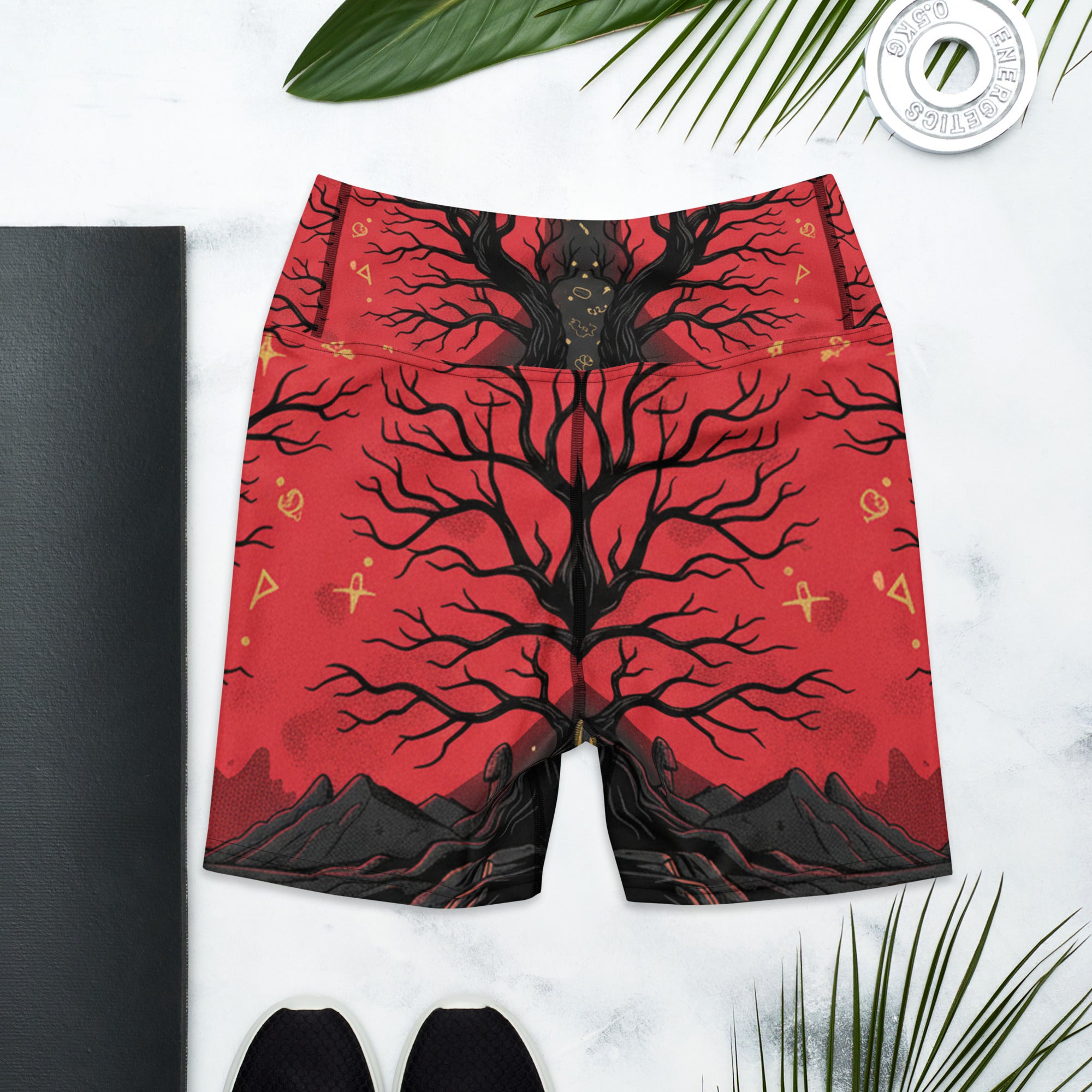 Samhain Blood Moon Yoga Shorts | GearBunch