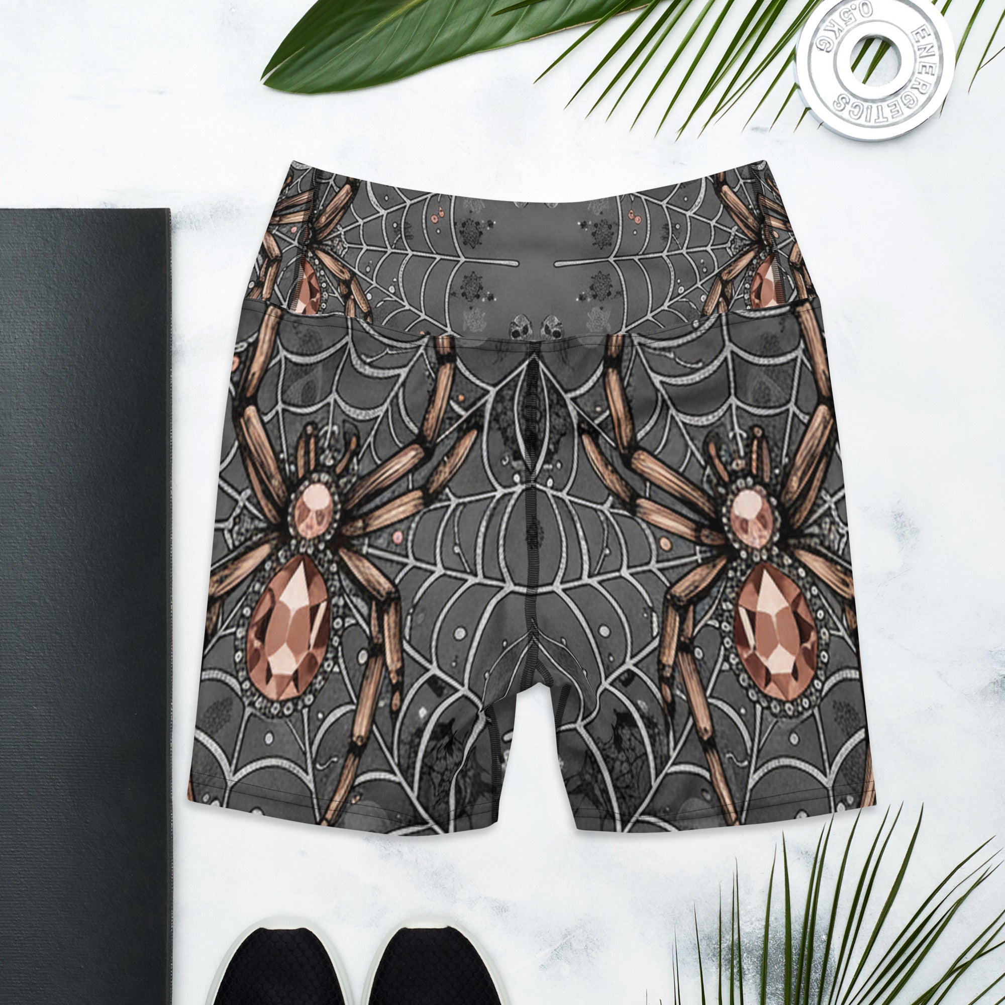 Spider Web Lace Yoga Shorts | GearBunch
