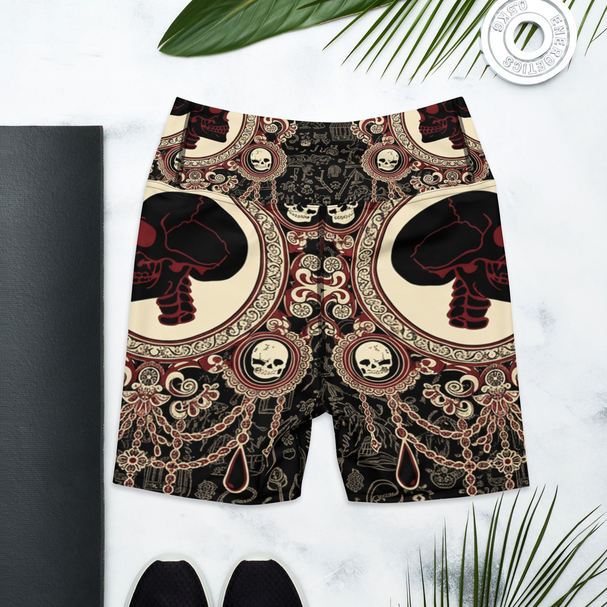 Victorian Mourning Lace Yoga Shorts | GearBunch