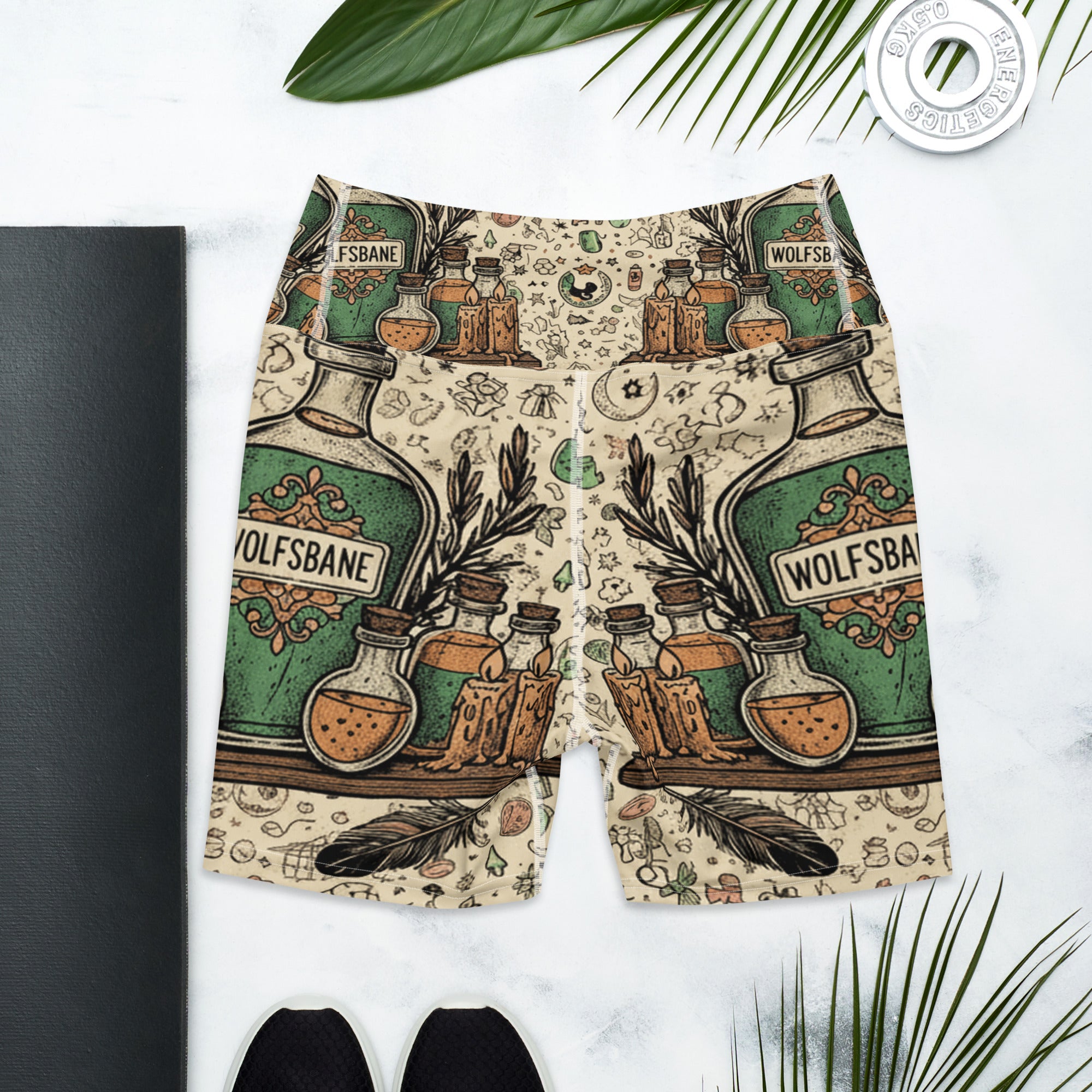 Witches Apothecary Bottles Yoga Shorts | GearBunch