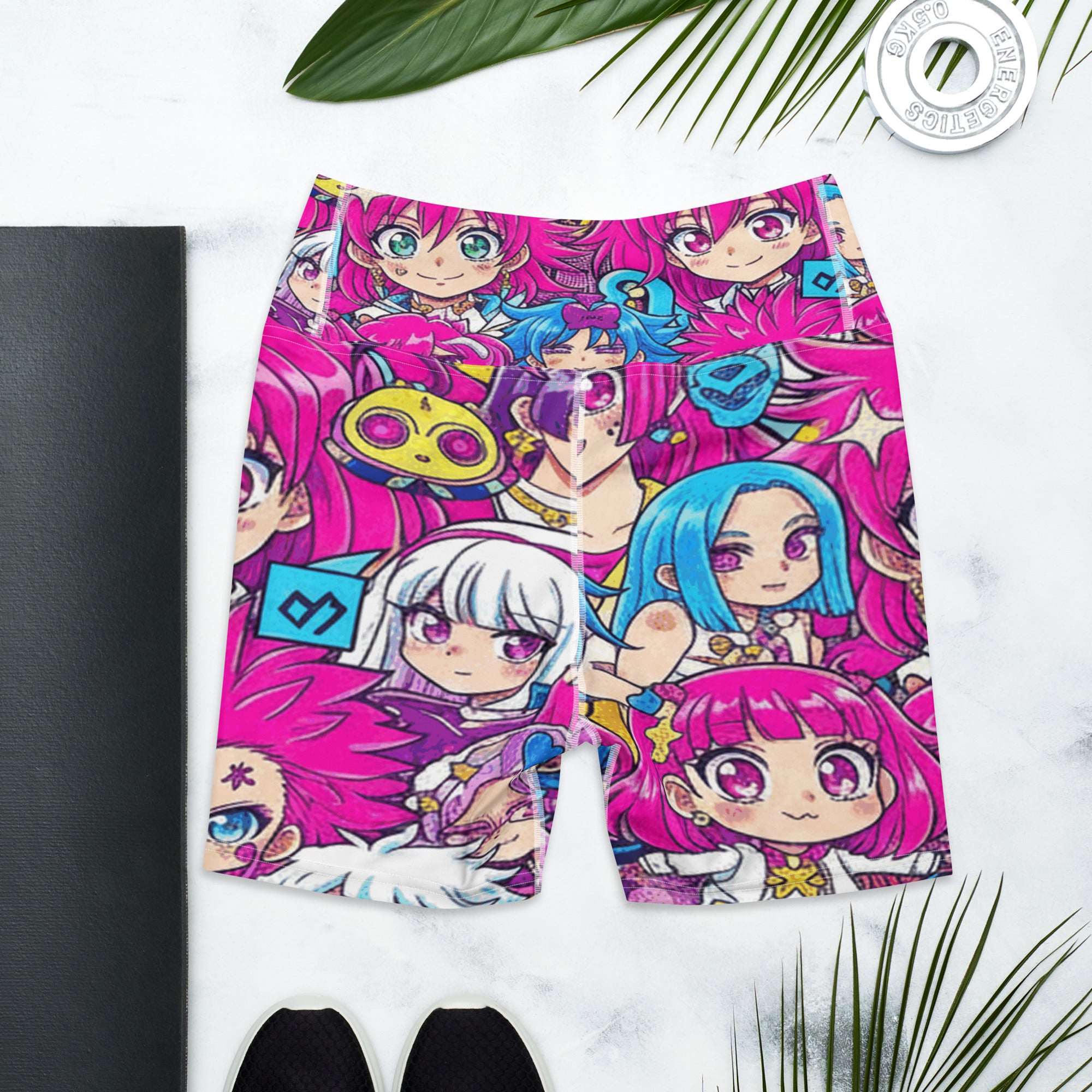 Anime Collage Pop Idol Yoga Shorts | GearBunch