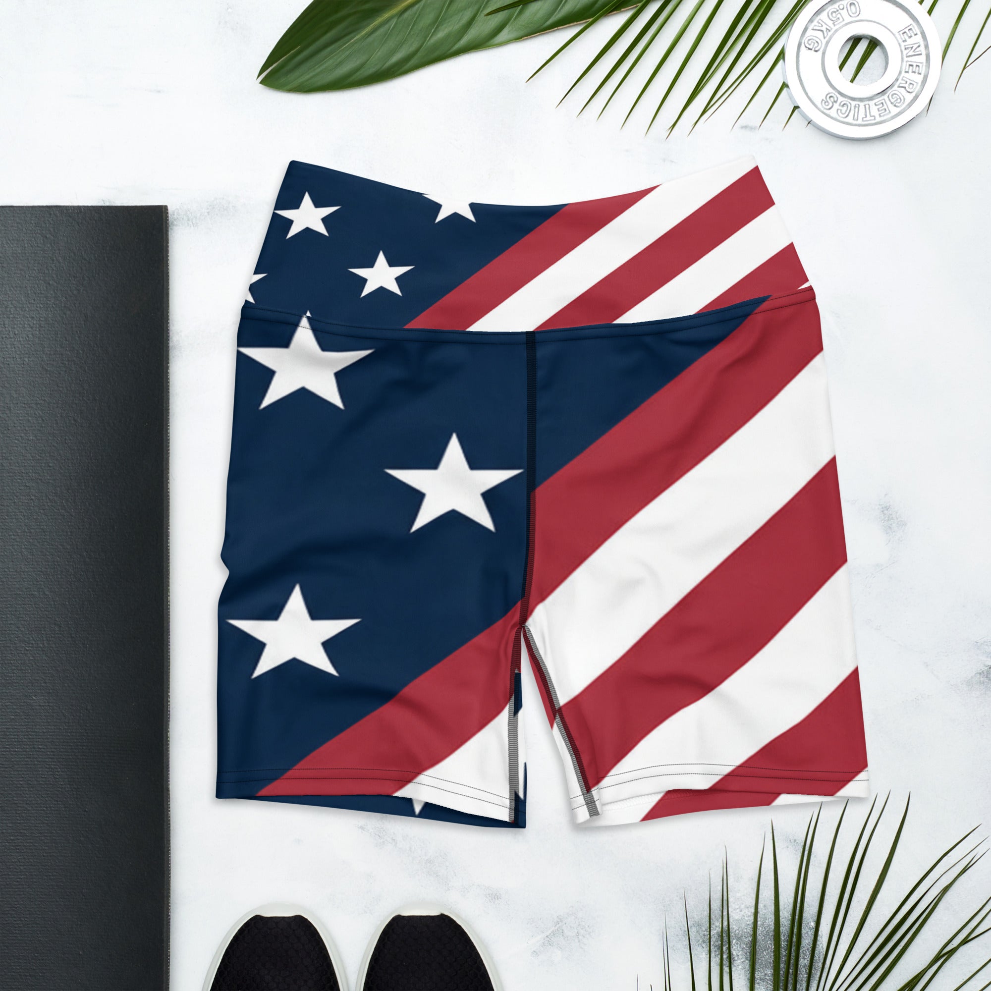 American Stars Diagonal Yoga Shorts | GearBunch