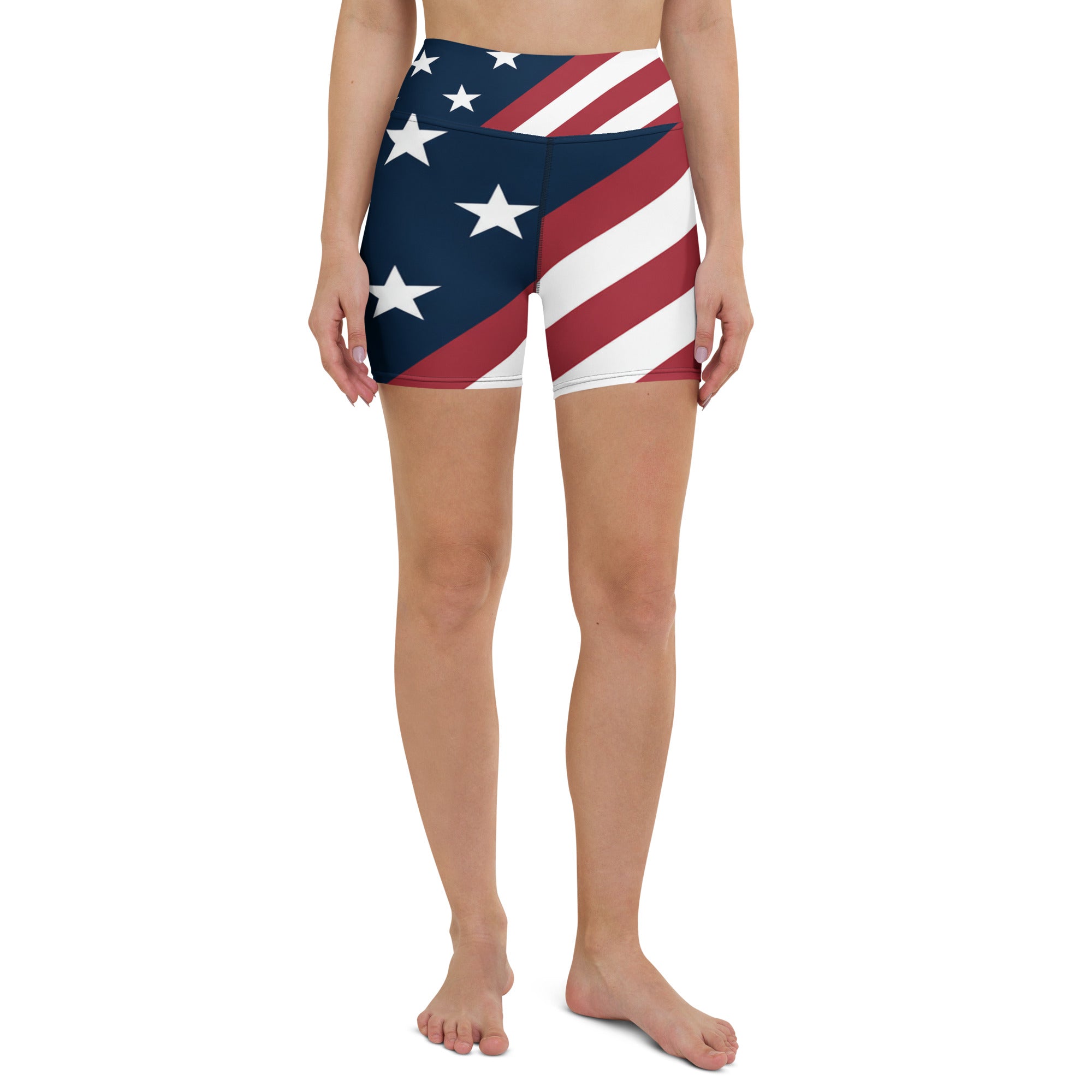 American Stars Diagonal Yoga Shorts | GearBunch