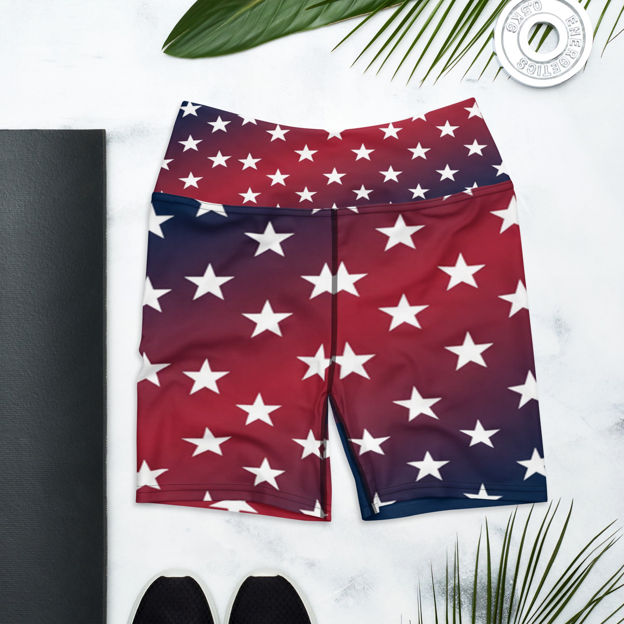 American Sunset Yoga Shorts | GearBunch