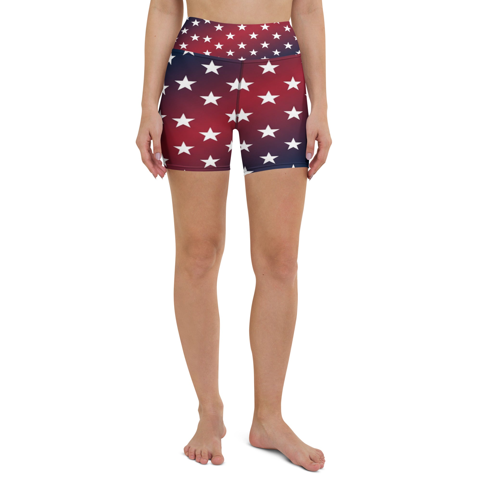 American Sunset Yoga Shorts | GearBunch