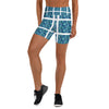 Women's fairy tale wilderness printed yoga shorts front view