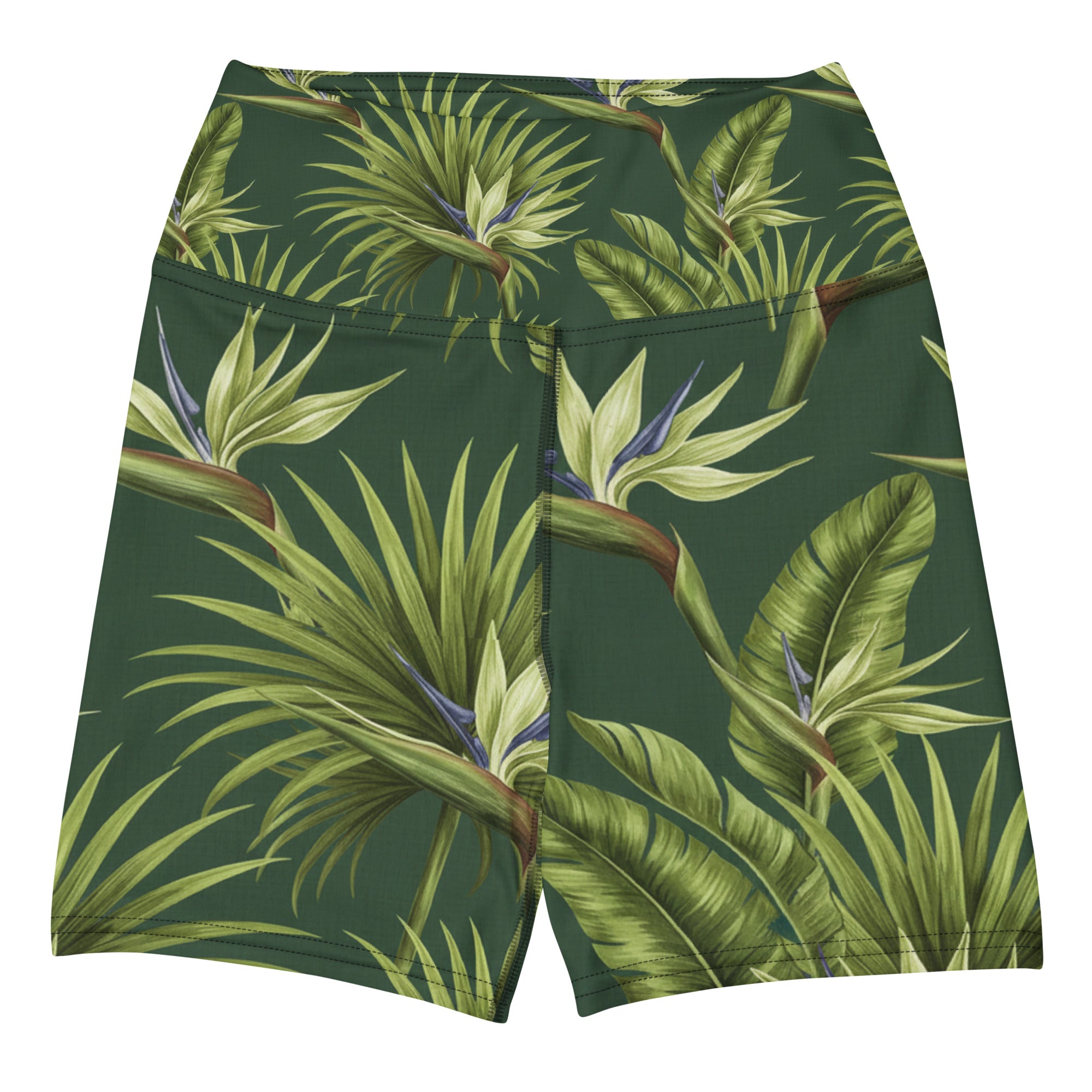Tropical Palm Grove Yoga Shorts | GearBunch