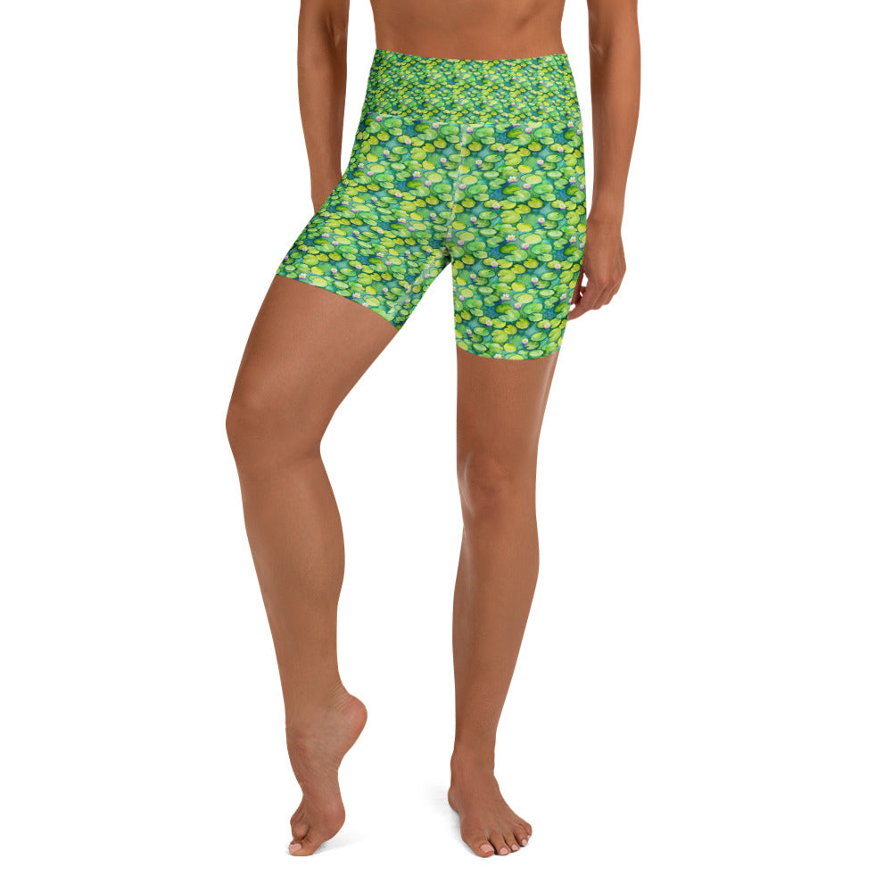 Monet Water Lilies Yoga Shorts | GearBunch