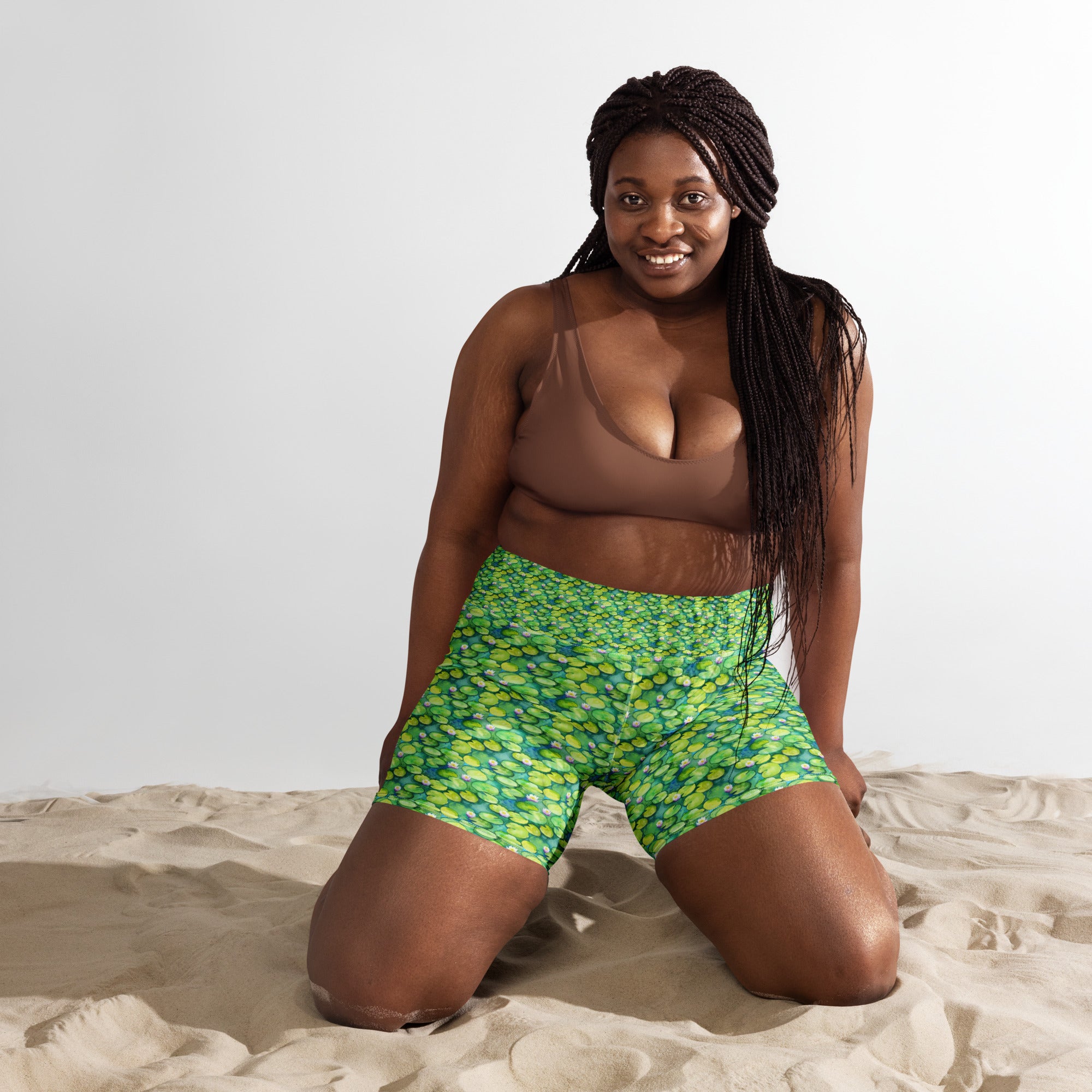 Monet Water Lilies Yoga Shorts | GearBunch