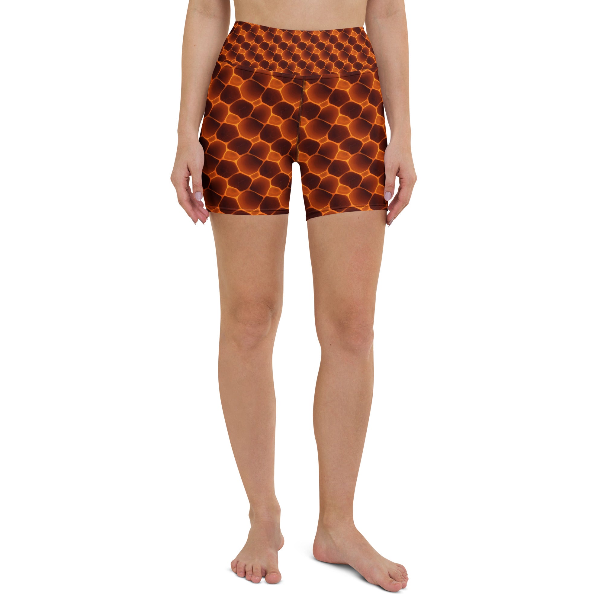 Tortoise Shell Pattern Yoga Shorts | GearBunch