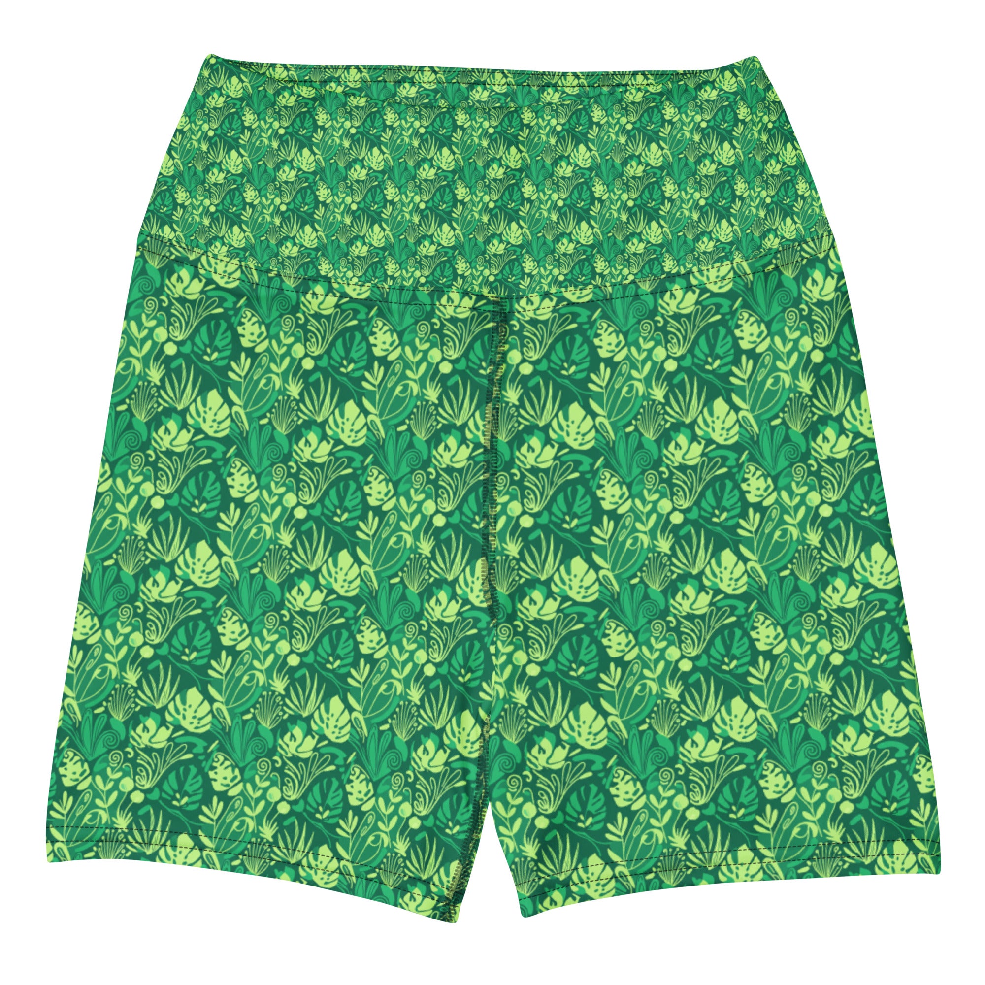 Minimalist Plant Illustration Yoga Shorts | GearBunch