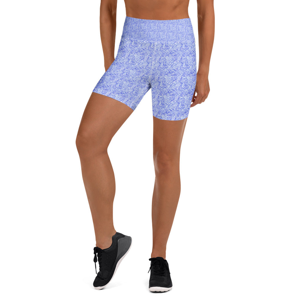 Women's Kay Nielsen Fairytale yoga shorts front view