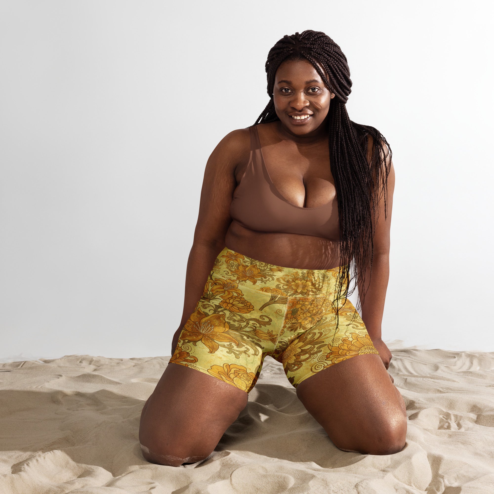 Gustav Klimt Garden Yoga Shorts | GearBunch