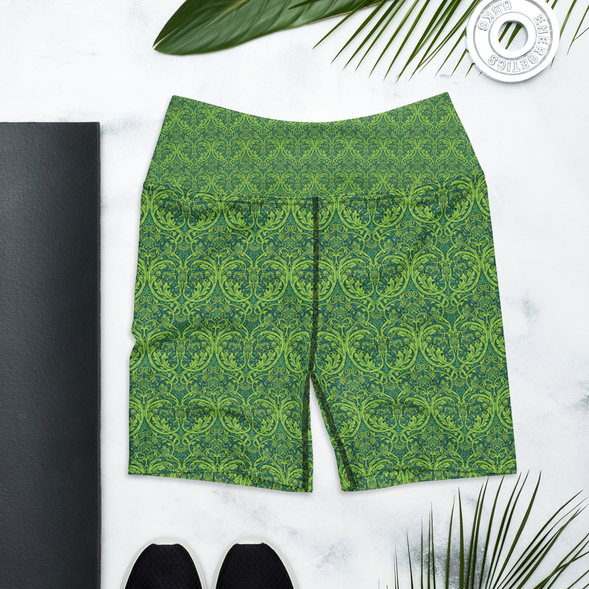 William Morris Tree Yoga Shorts | GearBunch