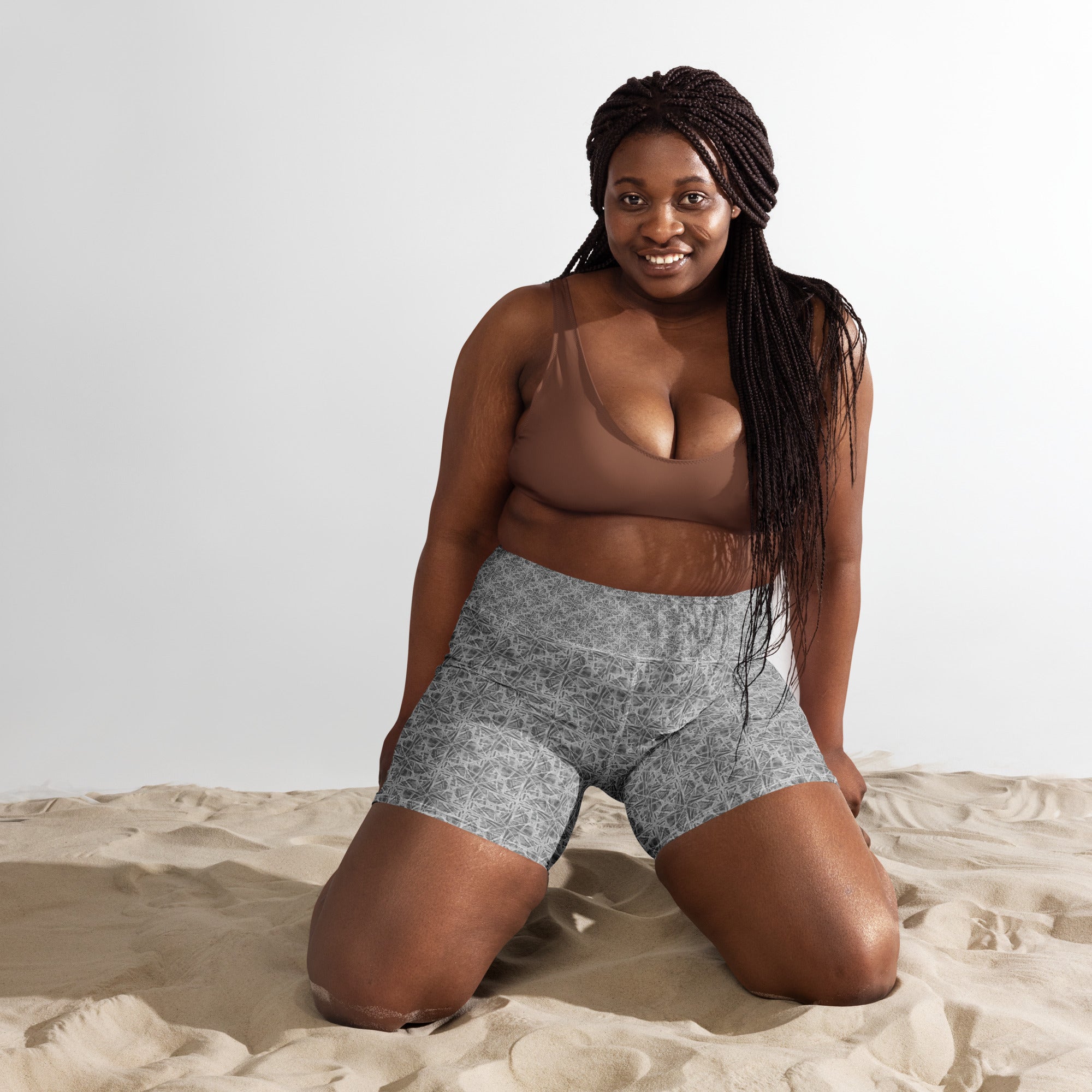 Confusion Abstract Yoga Shorts | GearBunch