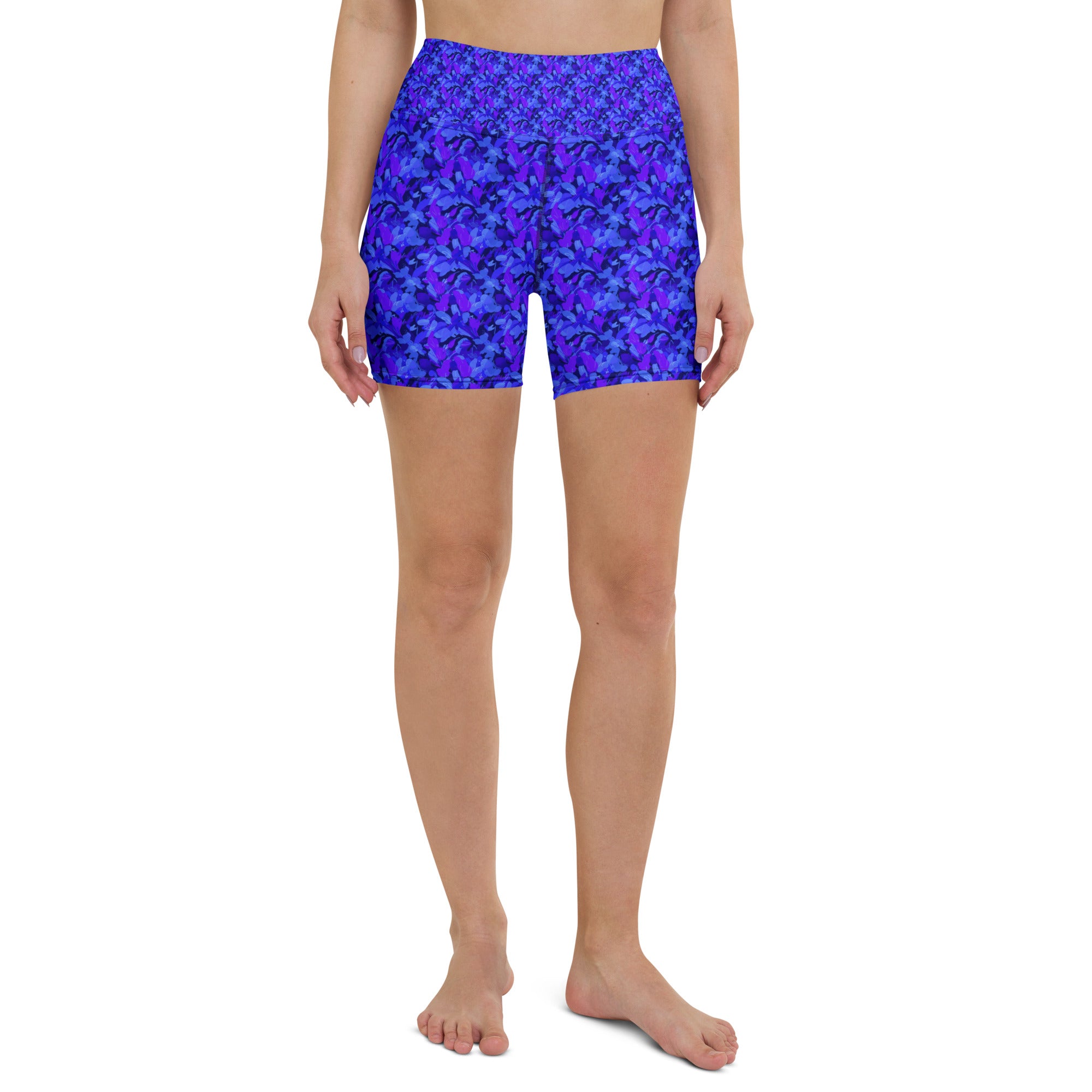 Touching Distance Abstract Yoga Shorts | GearBunch